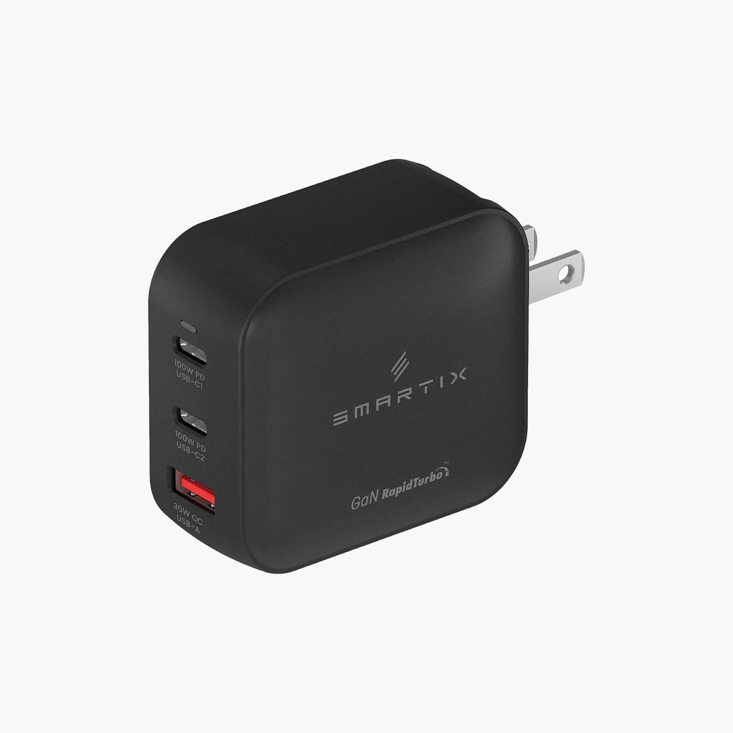 شاحن جداري مميز سمارتكس بتقنية GaN وبقوة 100 واط باللون الأسود | SXWA100BK-electronics-accessories-mobileaccesories-image-2