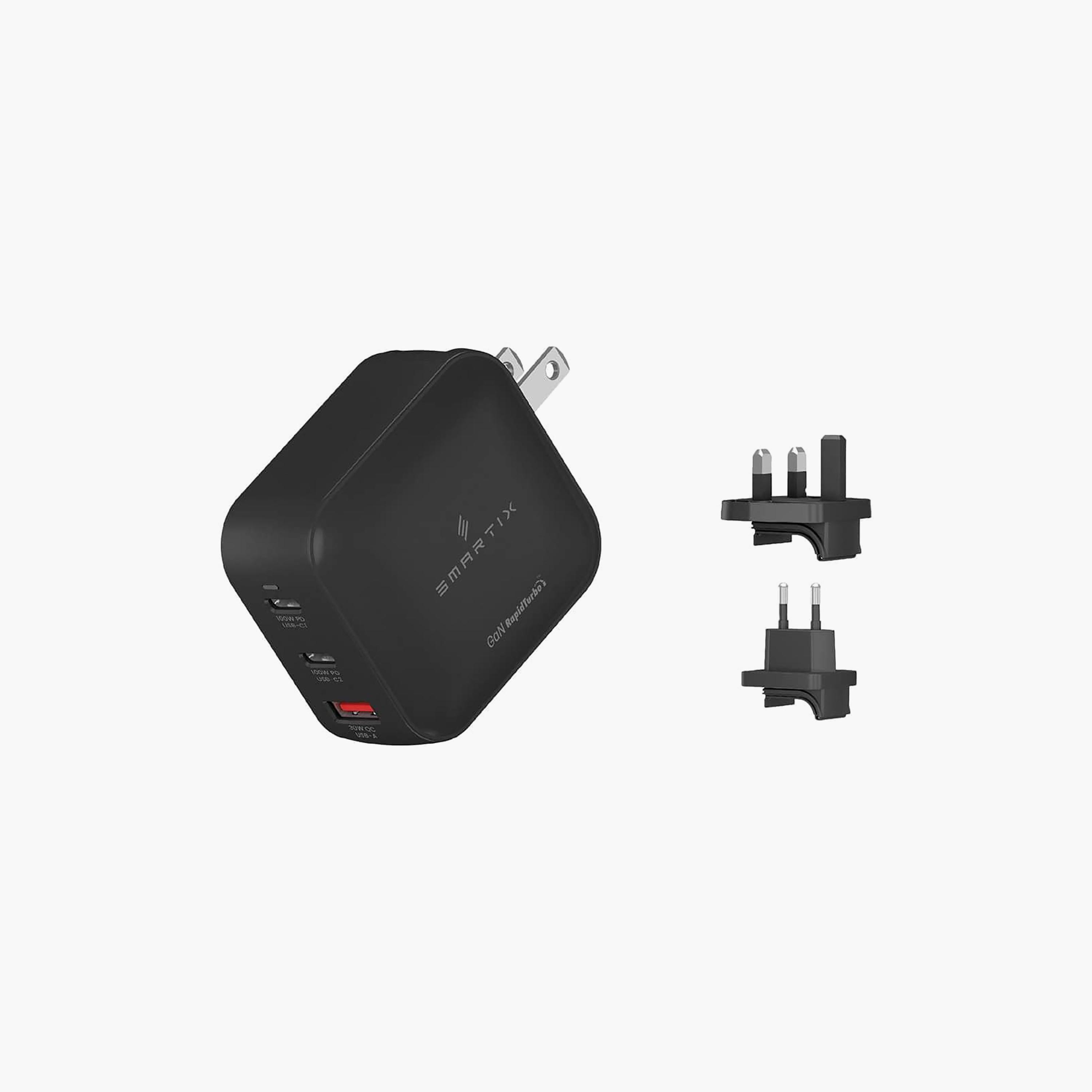 شاحن جداري مميز سمارتكس بتقنية GaN وبقوة 100 واط باللون الأسود | SXWA100BK-electronics-accessories-mobileaccesories-image-3