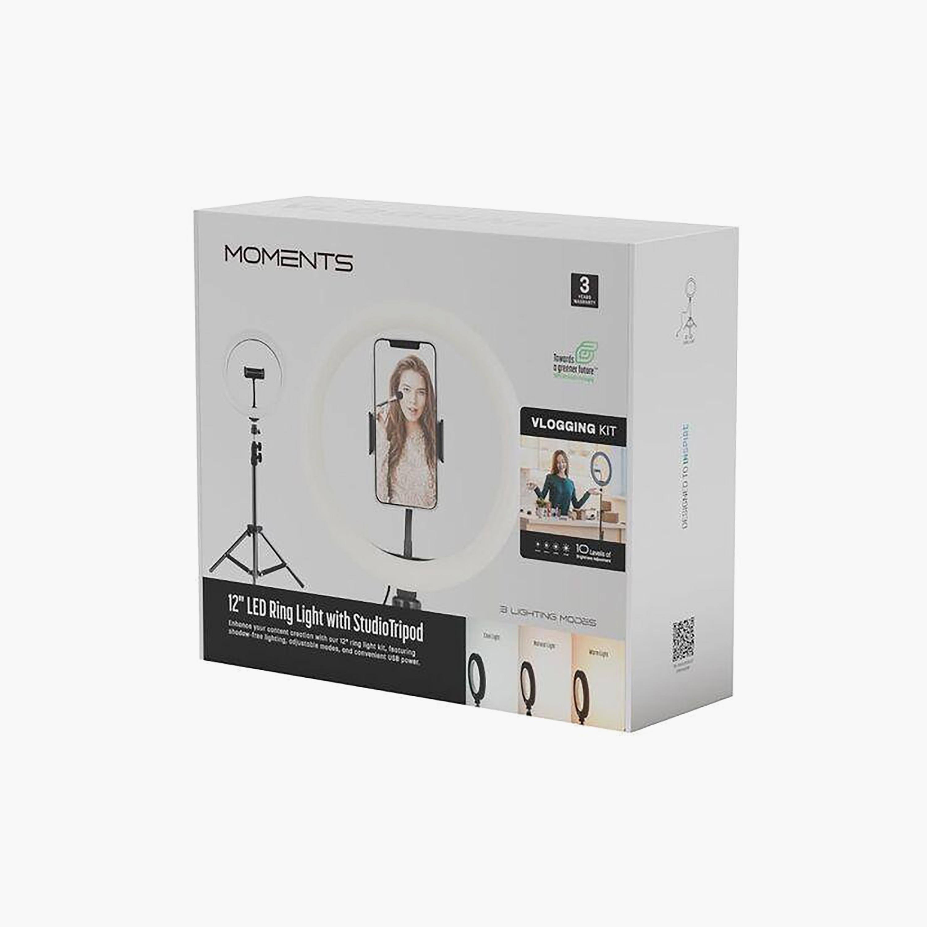 Hyphen 12-Inch LED Ring Light With Adjustable Tripod Stand | HVR-12RLAT4596-electronics-portabledevices-image-3