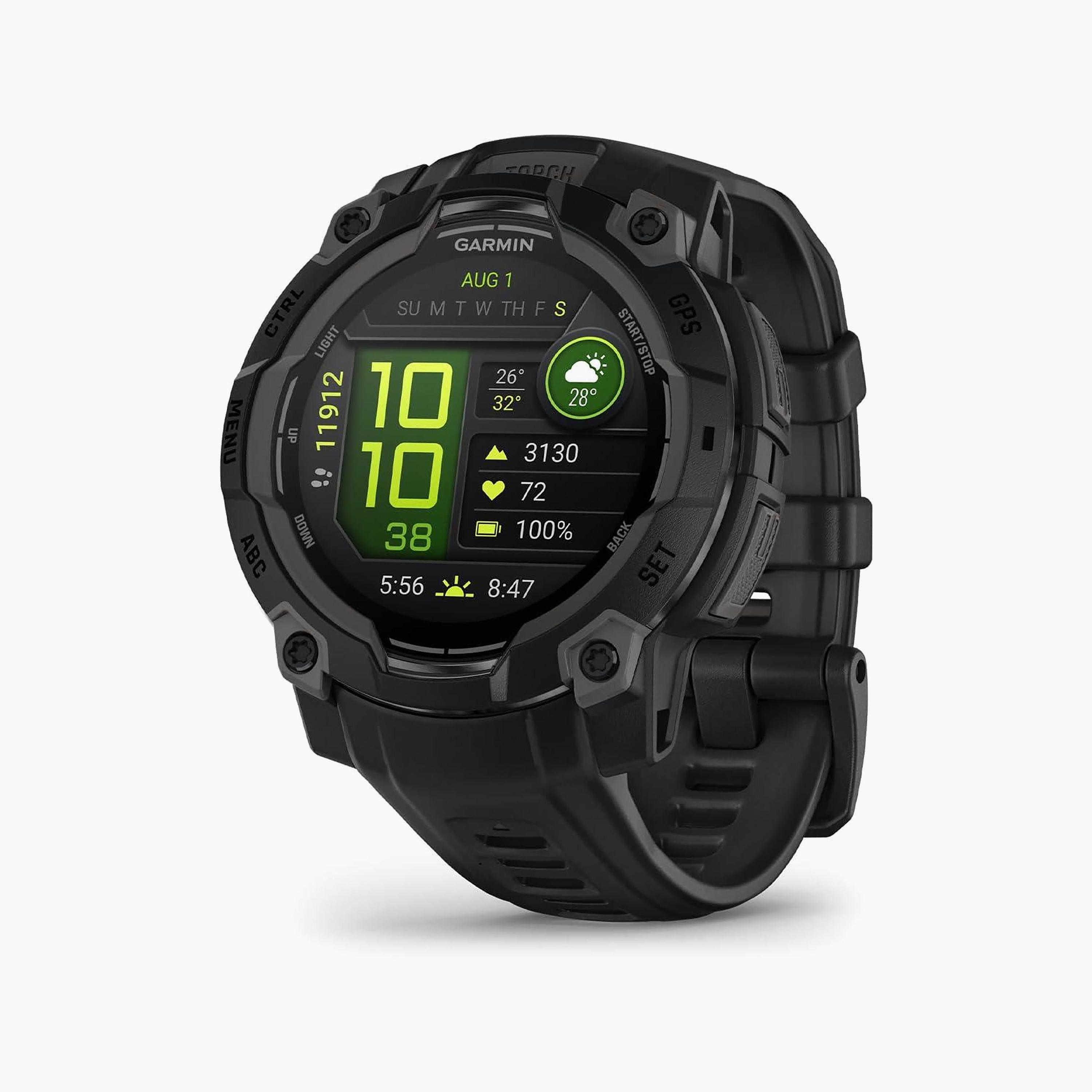 Garmin Instinct 3 45mm Smartwatch AMOLED Black Bezel Band | 010-02936-00-men-watchesandjewellery-watches-image-1