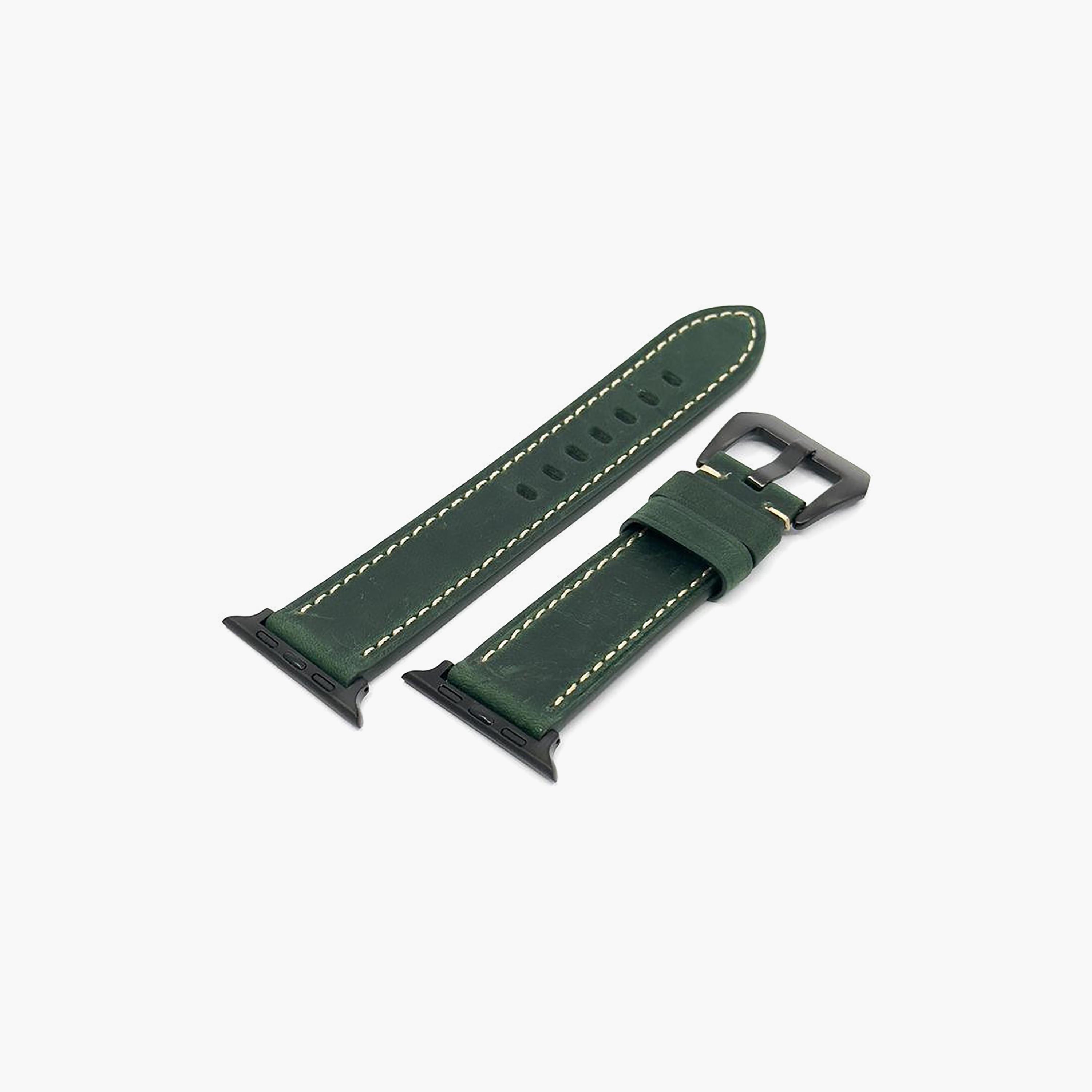 Quix Leather Watch Strap Band Universal Green | QWSBSL00133-GRN-electronics-accessories-wearableaccesories-image-2