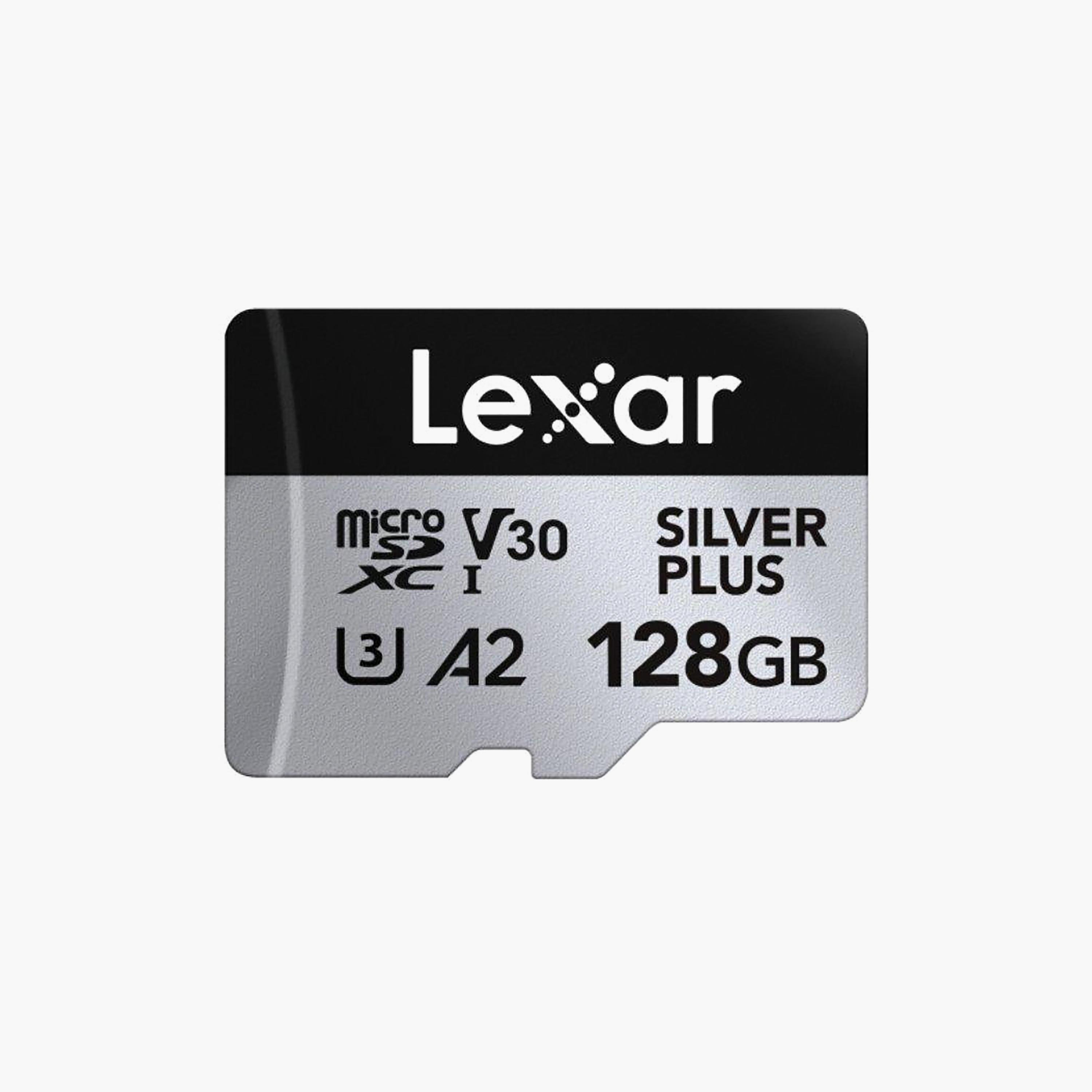 Lexar 128GB SILVER PLUS microSDXC UHS-I 205MB/s Read 150MB/s Write C10 V30 U3 | LMSSIPL128G-BNANG-electronics-accessories-computeraccesories-image-1