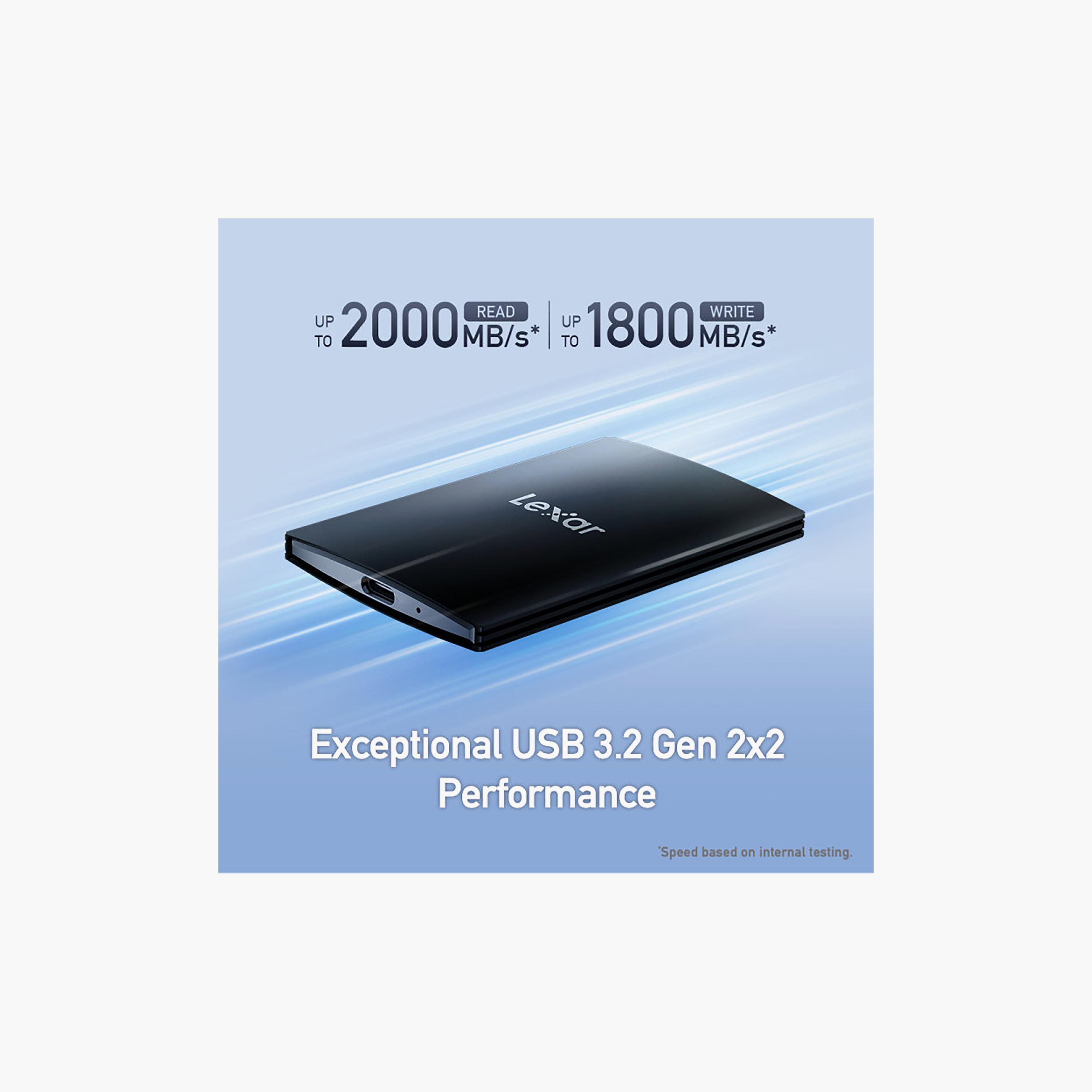 قرص صلب خارجي ليكسار SSD سعة 1 تيرابايت، USB 3.2 جيل 2، سرعة قراءة تصل إلى 2000 ميجابايت/ثانية من ليكسار | LSL500X001T-RNBNG-electronics-accessories-computeraccesories-image-3
