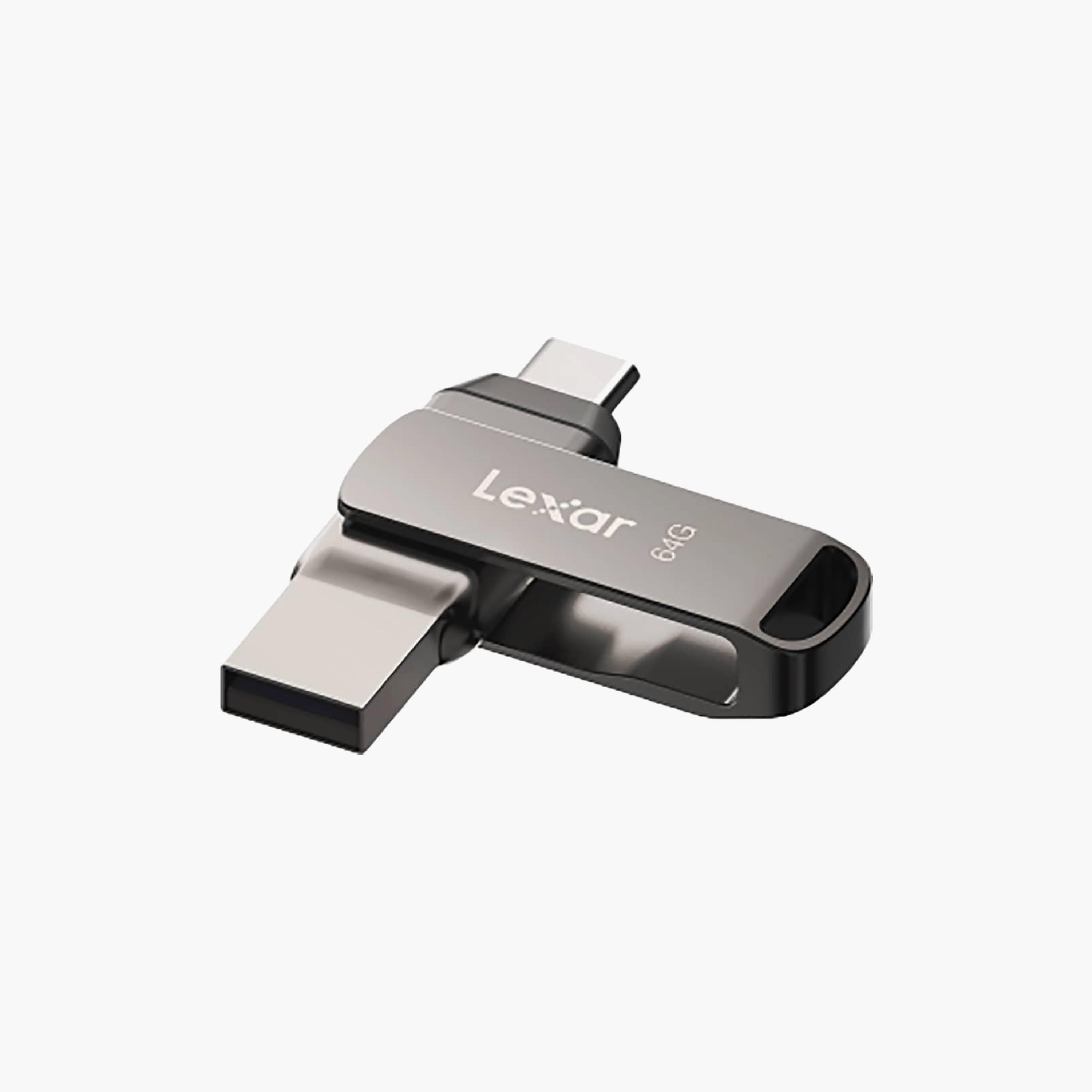 فلاشة ليكسار سعة 64 جيجابايت بمنفذ مزدوج USB-C وUSB-A، سرعة قراءة تصل إلى 130 ميجابايت/ثانية من ليكسار | LJDD400064G-BNQNG-electronics-accessories-computeraccesories-image-3