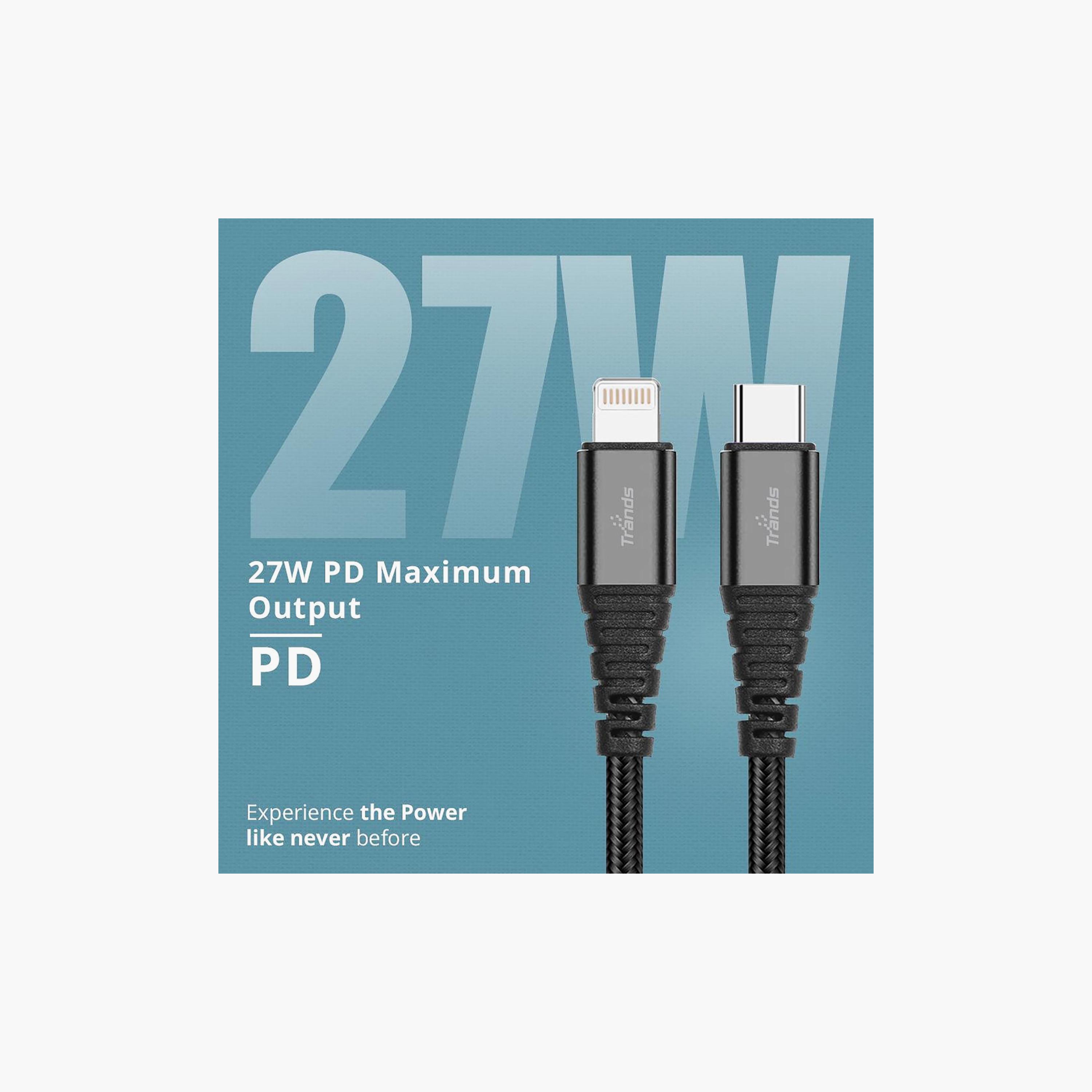 كابل تراندز مغناطيسي من USB-C إلى لايتنينج بقدرة 27 واط من تراندز | TR-CA9147-electronics-accessories-mobileaccesories-image-2