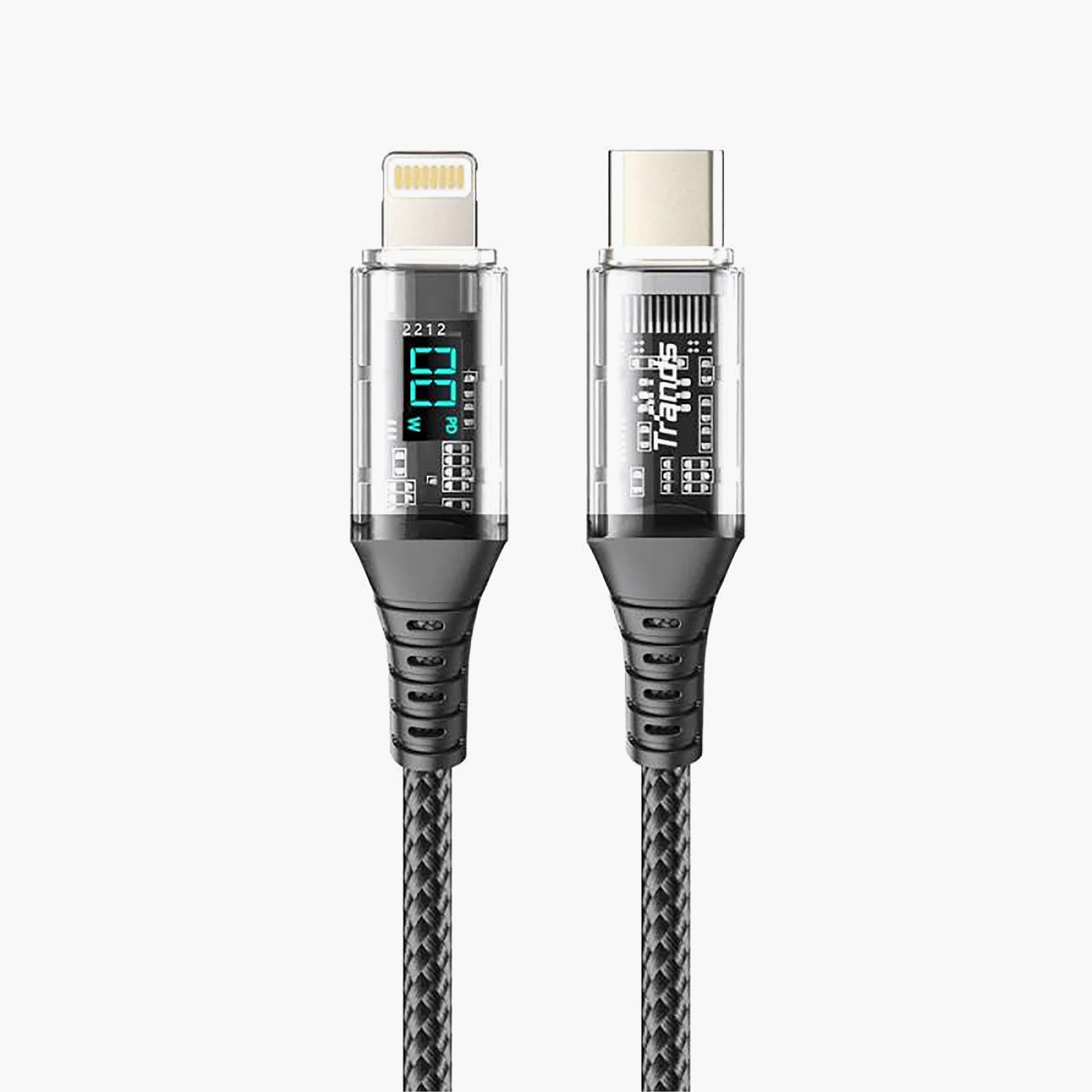 Trands Glassy Series 27W USB-C to Lightning Cable | TR-CA8936-electronics-accessories-mobileaccesories-image-1