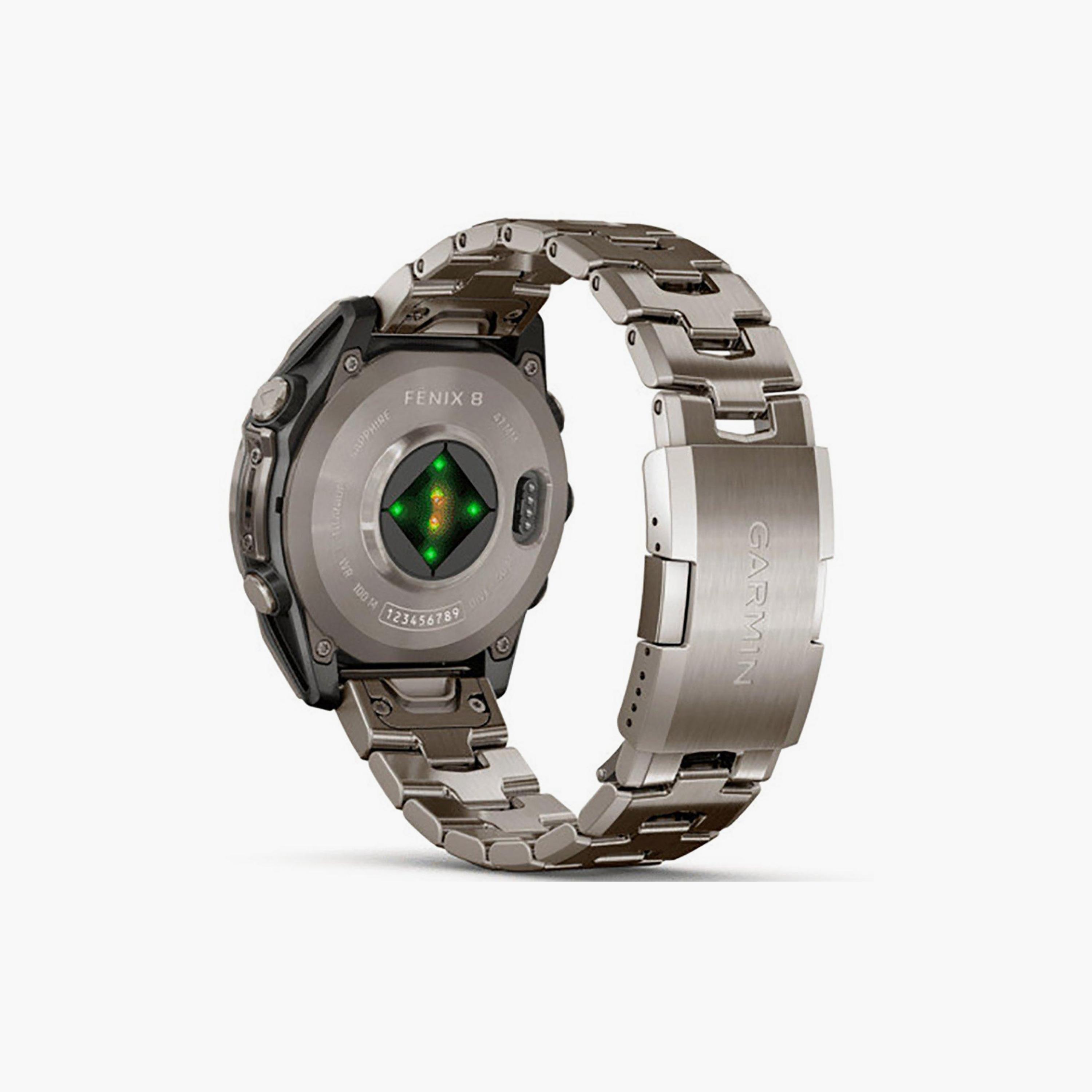 Garmin Fenix 8 AMOLED 47mm Sapphire Titanium Smartwatch with Titanium Band and Silicone Band-men-watchesandjewellery-watches-image-3