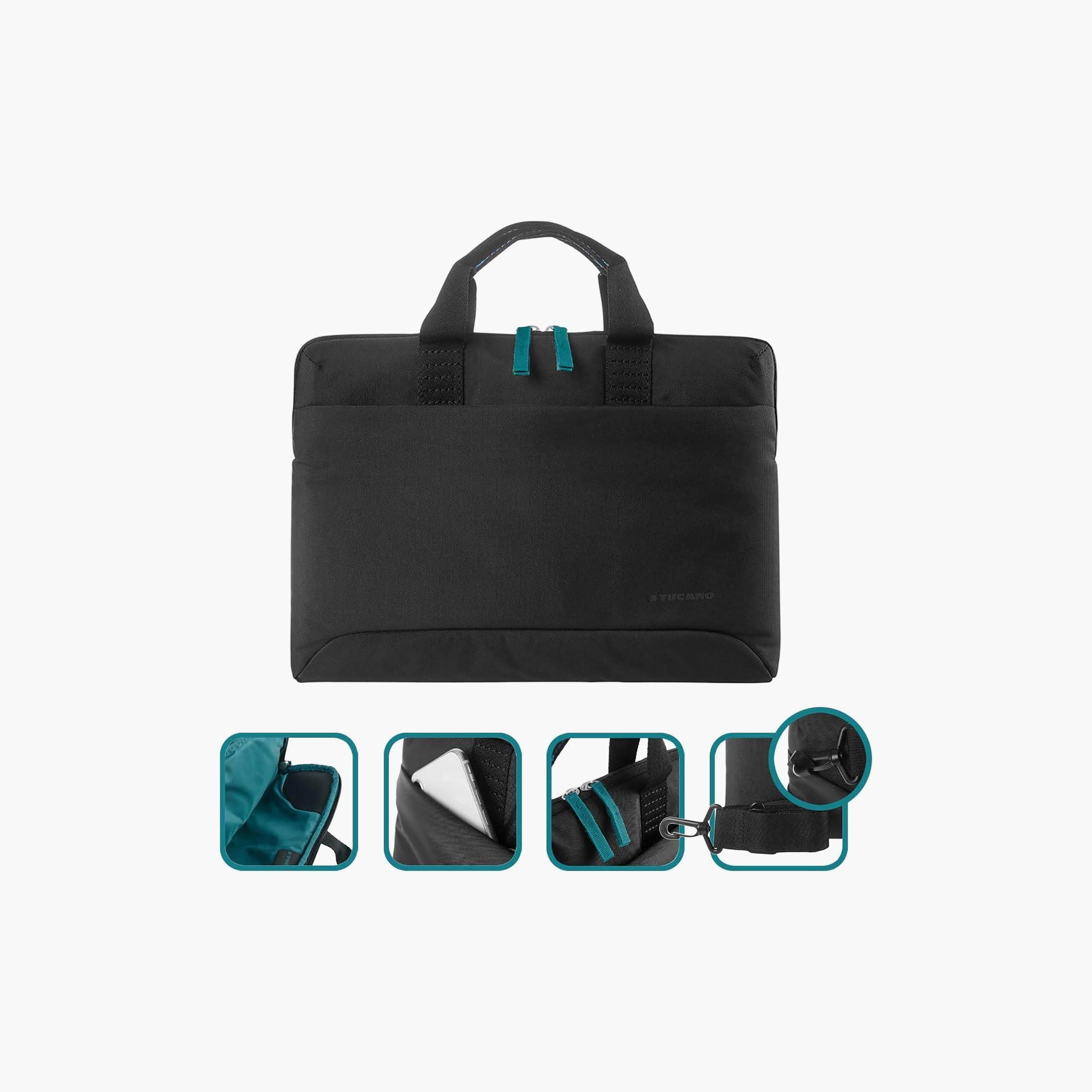 حقيبة لابتوب ريفاكيس كلارك إيكو مقاس 15.6 بوصة - أسود | 8134-women-bagsandwallets-handbags-image-2