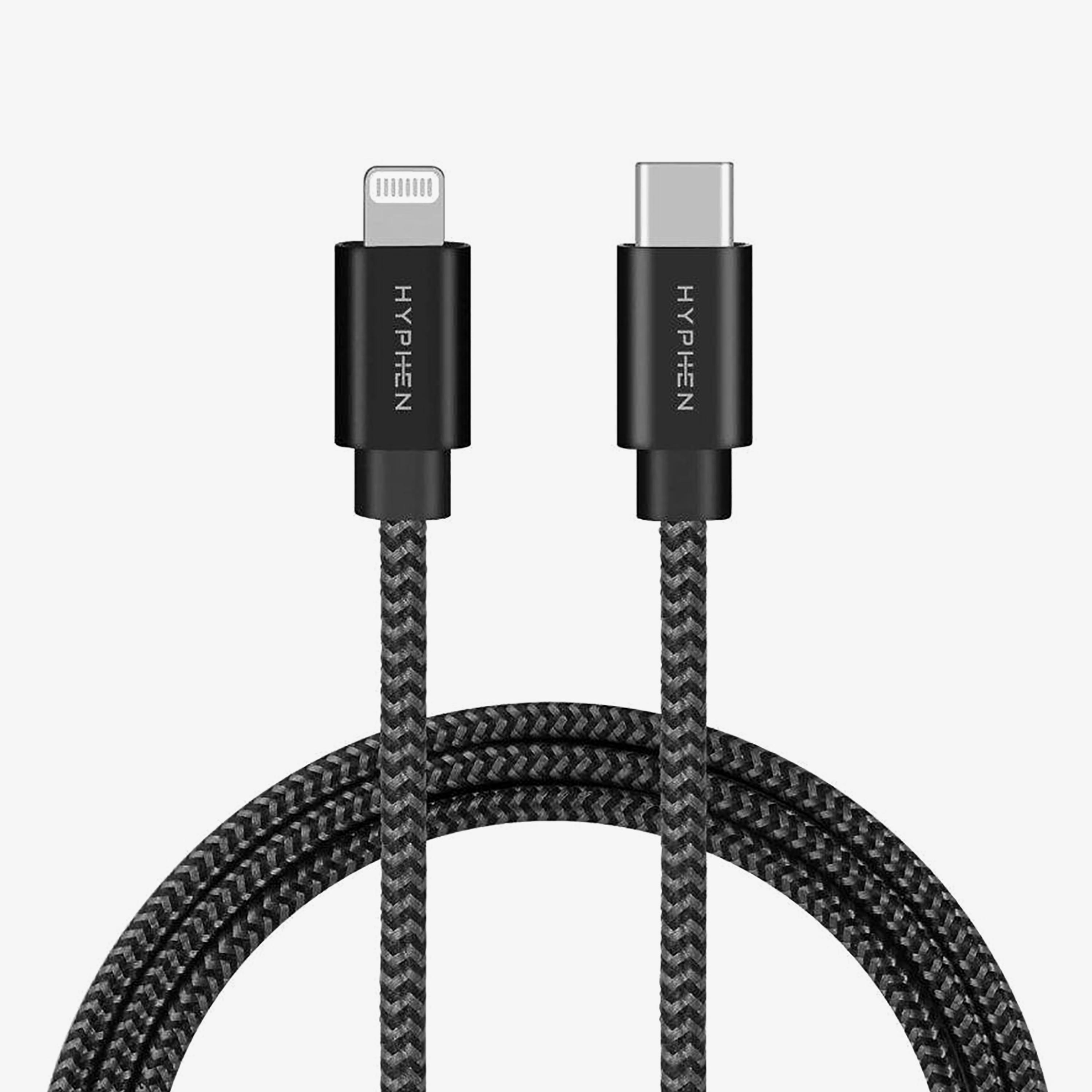 كابل هايفن شحن سريع من USB-C إلى لايتنينج بطول 2 متر، أسود من هايفن | HCB-TYCL21826-electronics-accessories-mobileaccesories-image-1