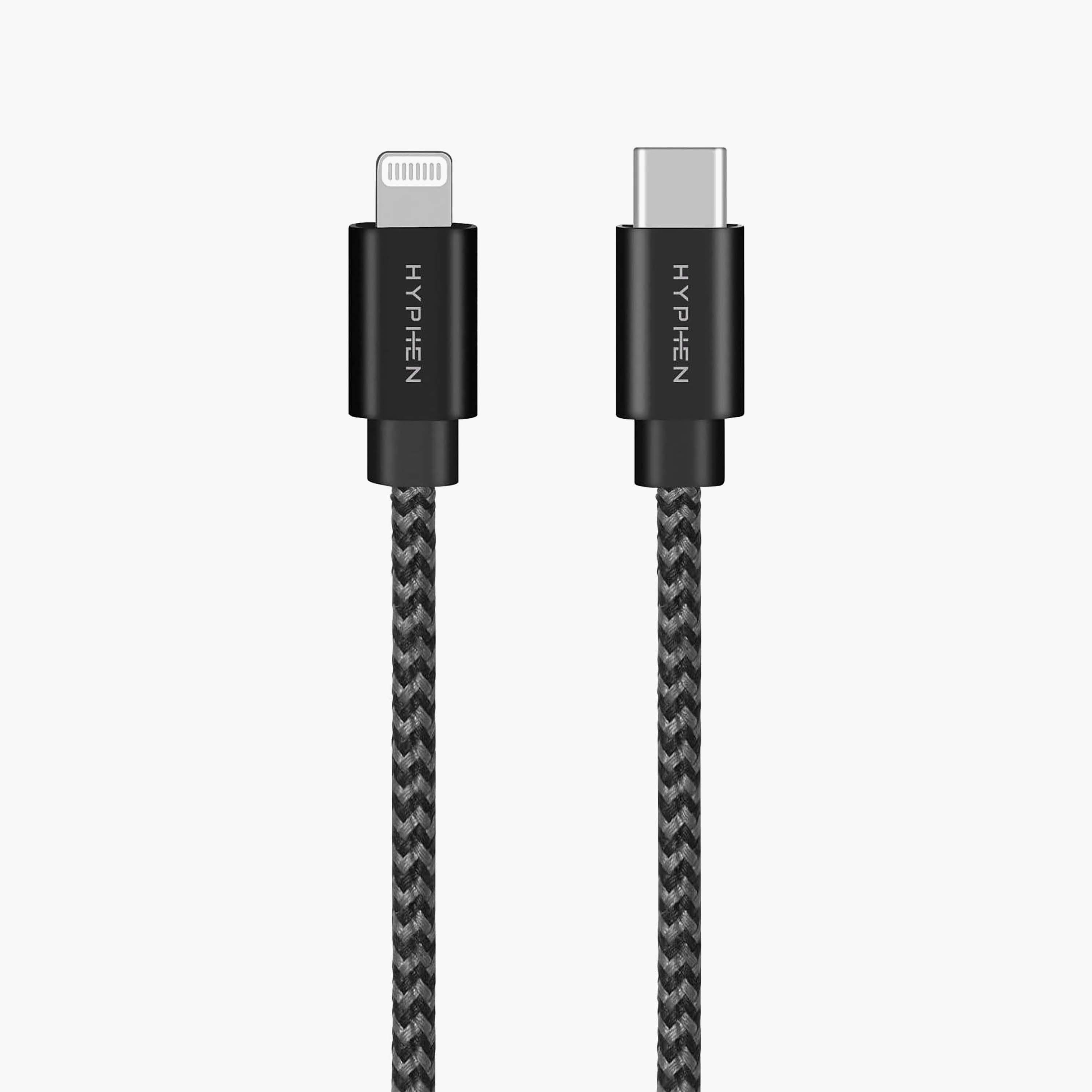 كابل هايفن شحن سريع من USB-C إلى لايتنينج بطول 2 متر، أسود من هايفن | HCB-TYCL21826-electronics-accessories-mobileaccesories-image-2