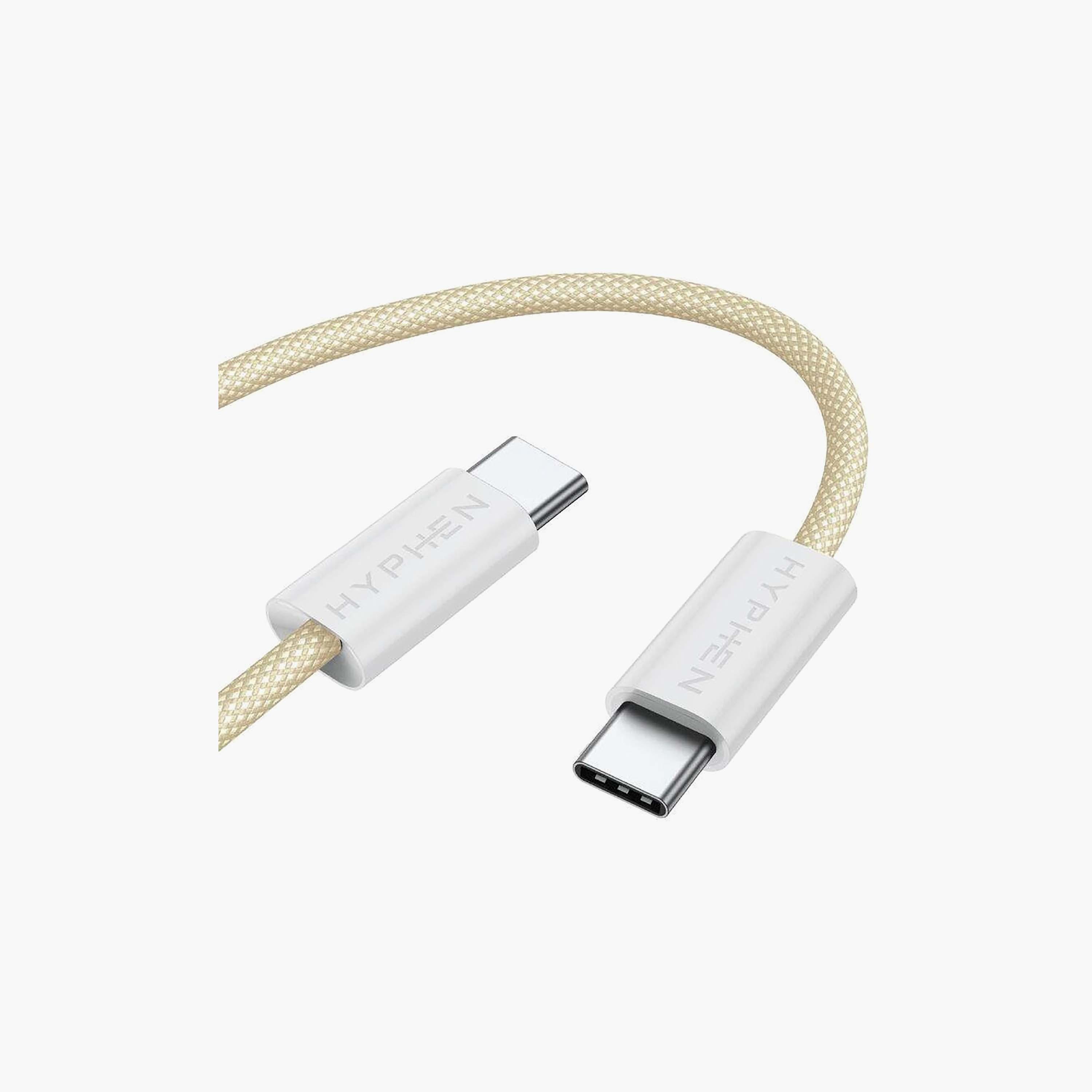 Hyphen Vibe Braided USB-C to USB-C Cable 60W 1m Yellow | HCB-C160YW0345-electronics-accessories-mobileaccesories-image-3