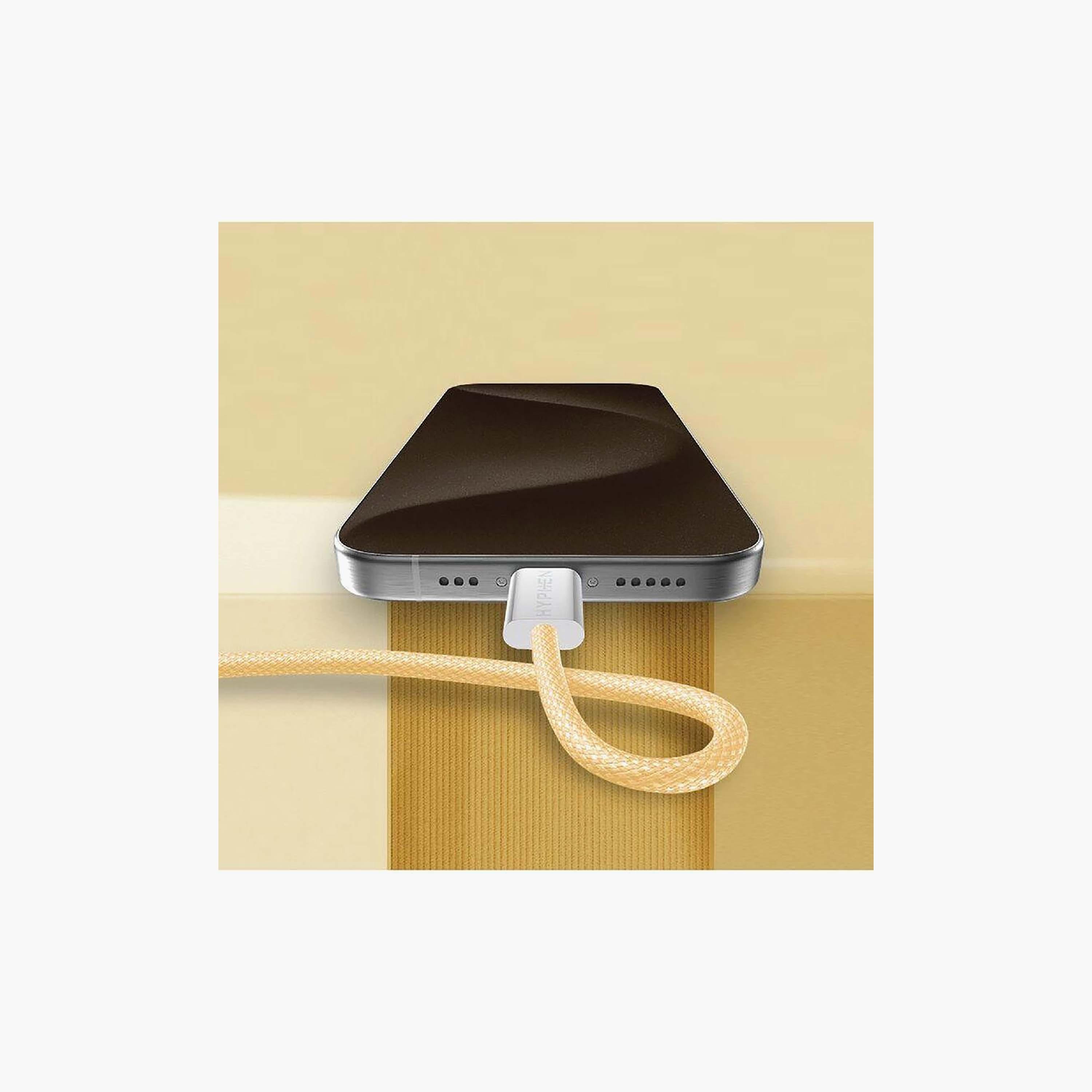 Hyphen Vibe Braided USB-C to USB-C Cable 60W 1m Yellow | HCB-C160YW0345-electronics-accessories-mobileaccesories-image-4