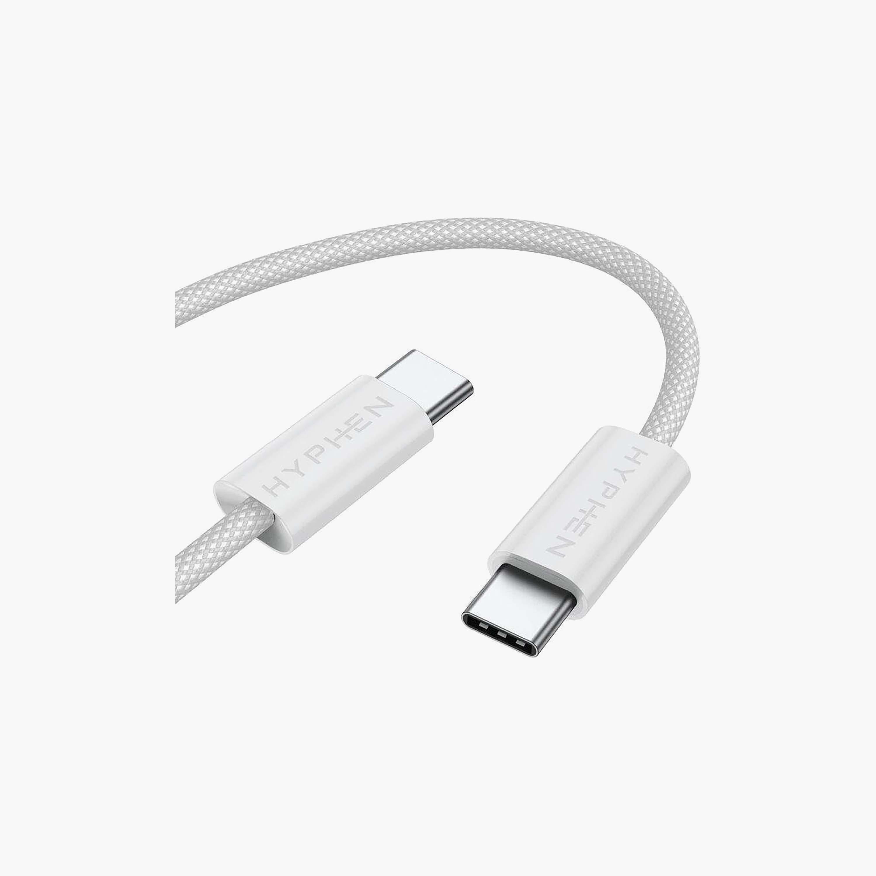 Hyphen Vibe Braided USB-C to USB-C Cable 60W 1m Gray | HCB-C160GY0321-electronics-accessories-mobileaccesories-image-2
