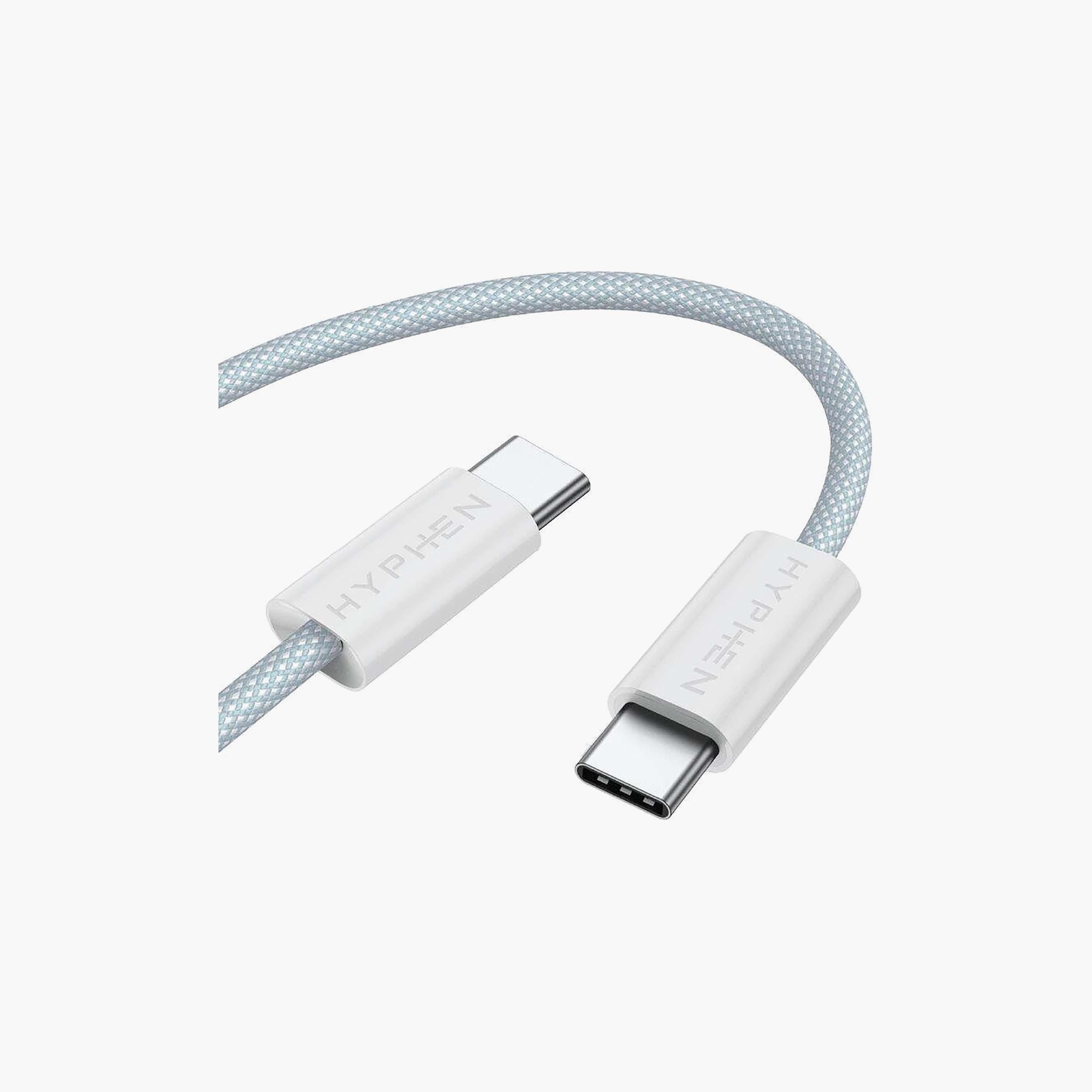 Hyphen VIBE Braided USB-C to USB-C Cable 60W 1m Blue | HCB-C160BL0352-electronics-accessories-mobileaccesories-image-2