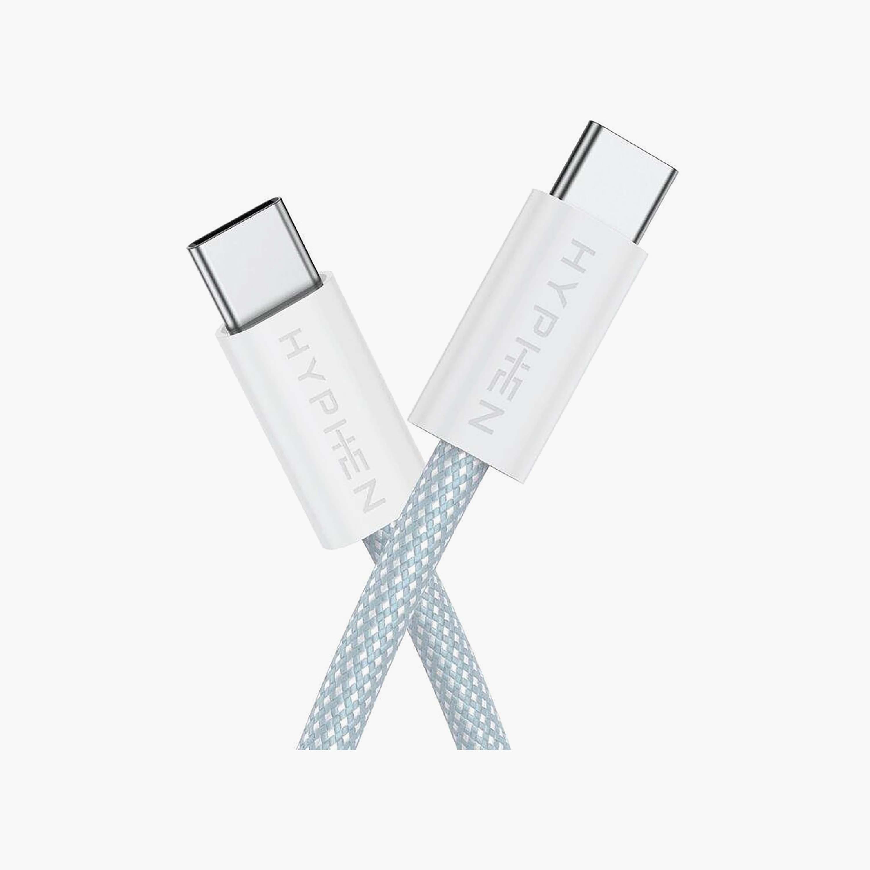 Hyphen VIBE Braided USB-C to USB-C Cable 60W 1m Blue | HCB-C160BL0352-electronics-accessories-mobileaccesories-image-3