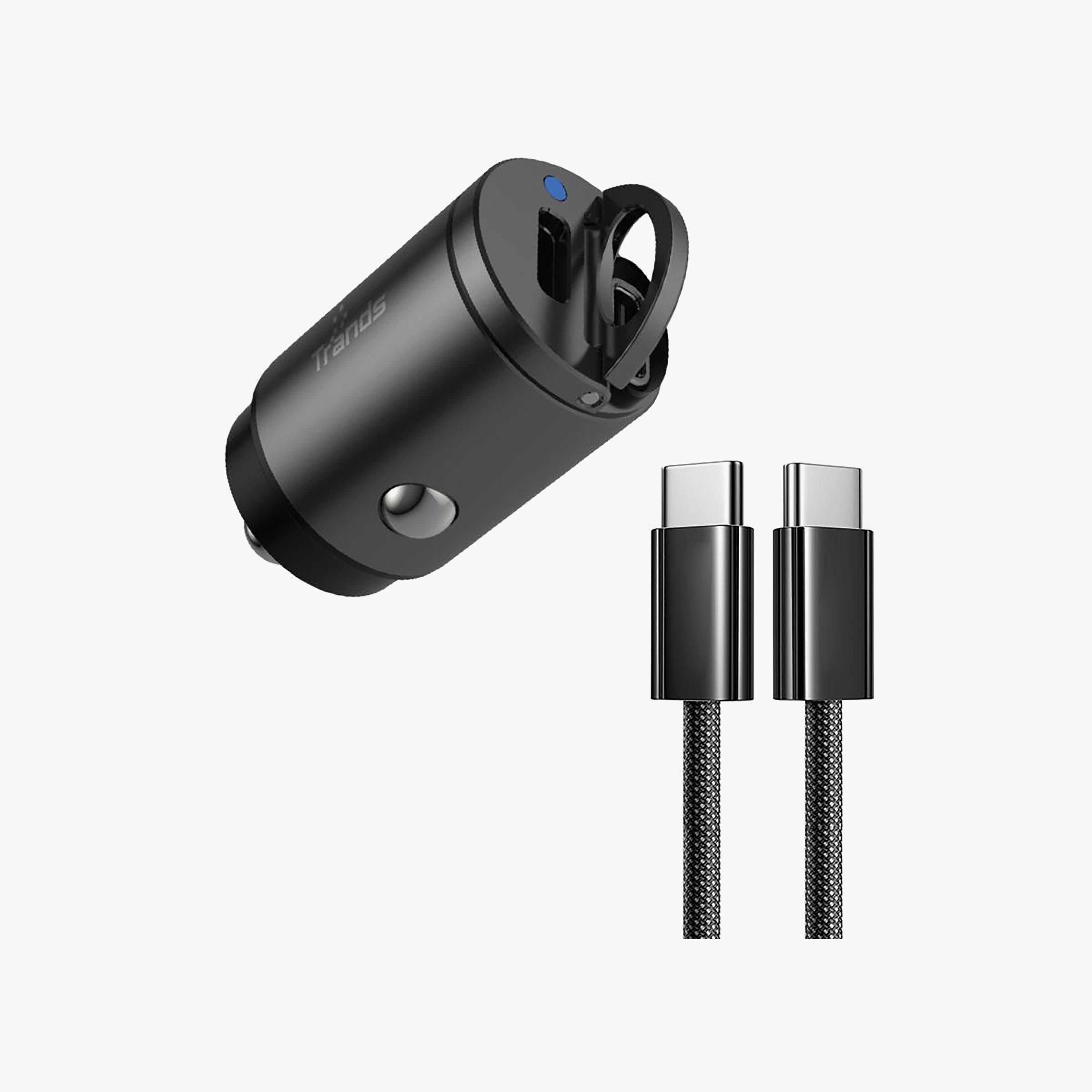 Trands 45W Super Mini Car Charger Black | TR-AD8368-electronics-accessories-mobileaccesories-image-1