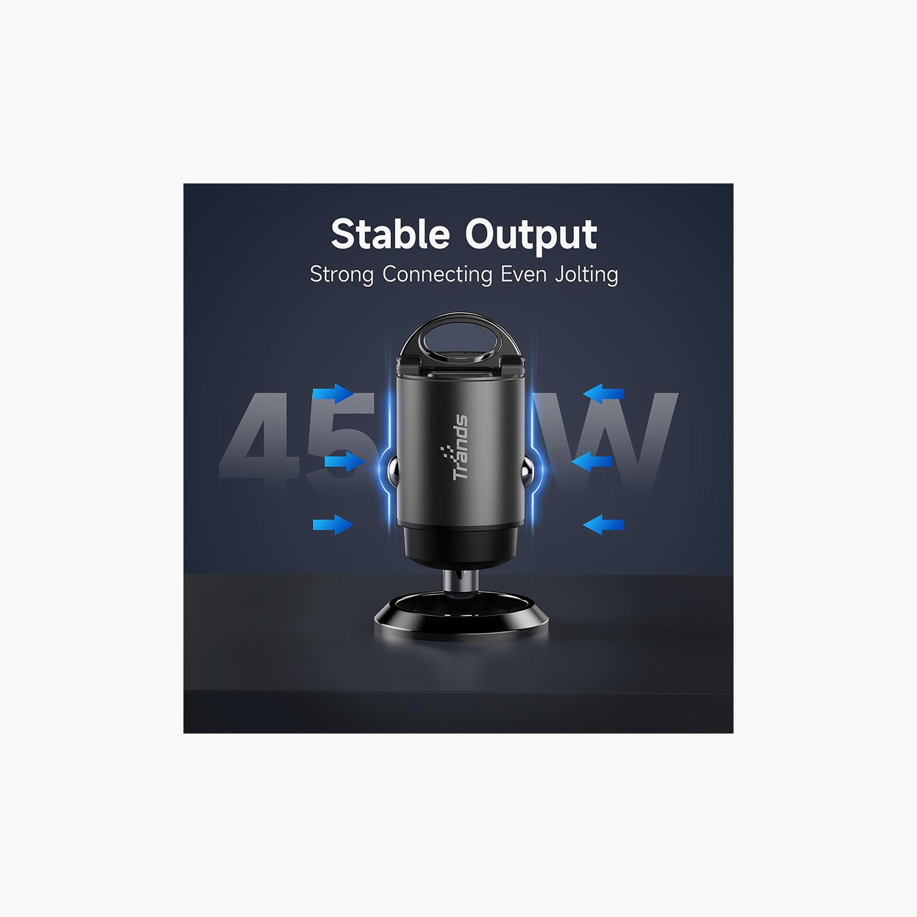 Trands 45W Super Mini Car Charger Black | TR-AD8368-electronics-accessories-mobileaccesories-image-2