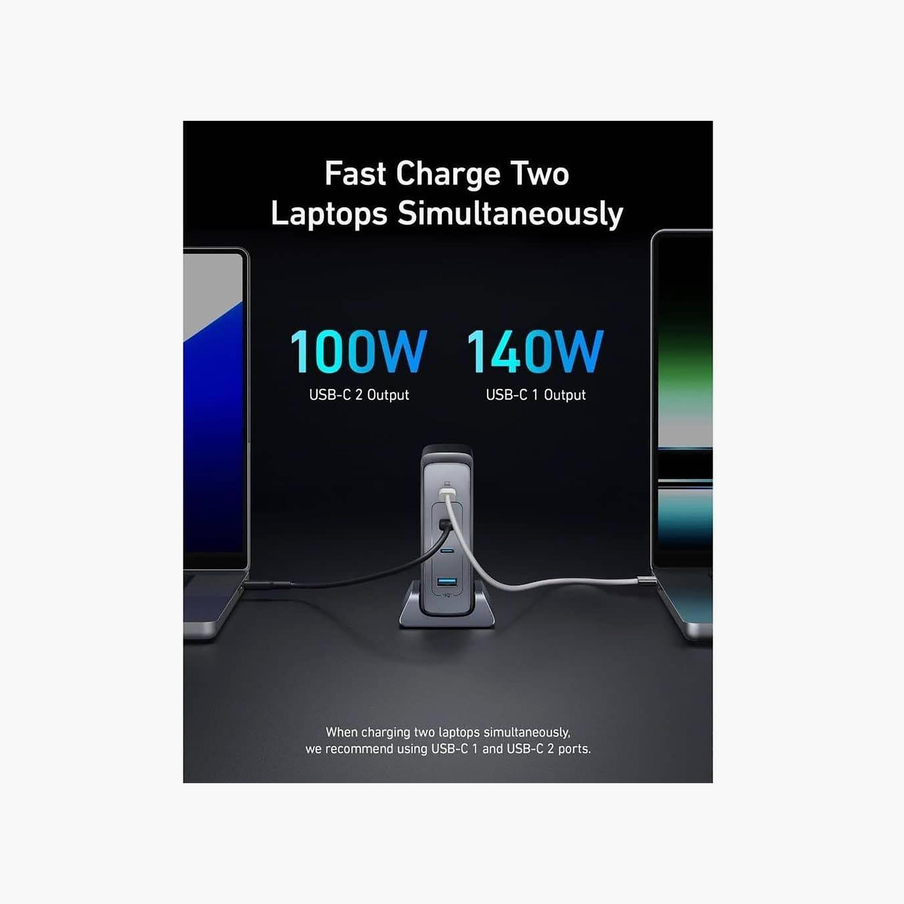 شاحن مكتبي أنكر برايم بقوة 240 واط يعمل بتقنية طاقة غان (GaN) باللون الأسود | AN.A2342211.BK-electronics-accessories-mobileaccesories-image-3