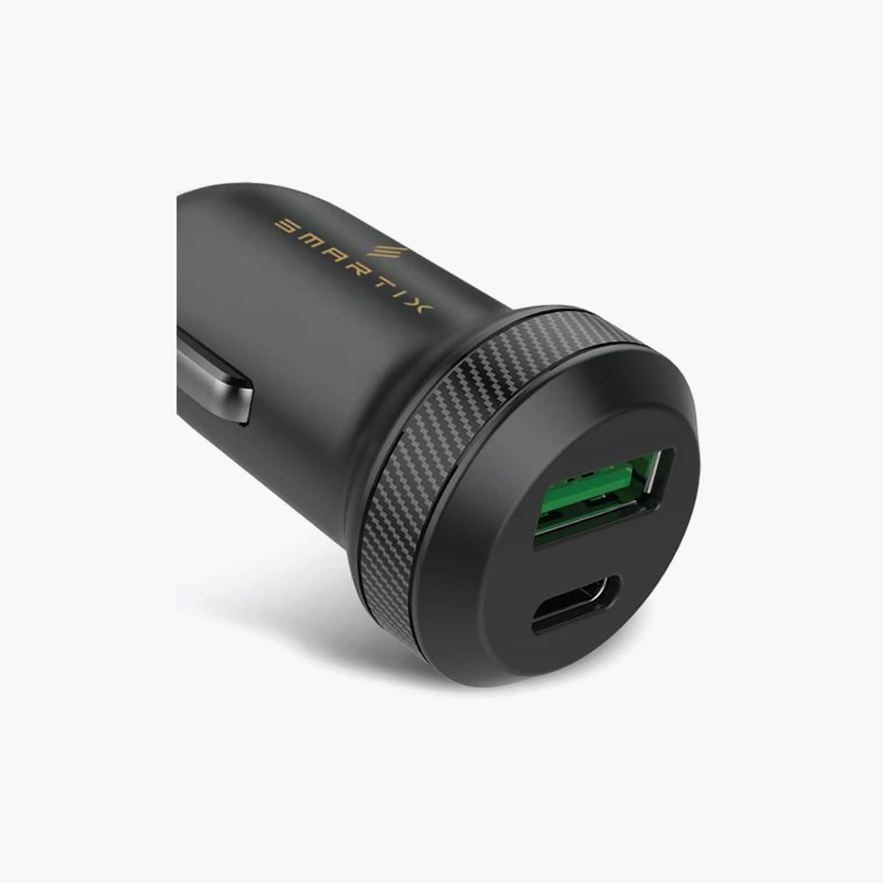 شاحن سيارة ذكي سمارتكس بريميوم سريع بقوة 30 واط لمنفذ USB-C PD وقوة 18 واط لمنفذ USB-A QC باللون الأسود | ECC09-electronics-accessories-mobileaccesories-image-3