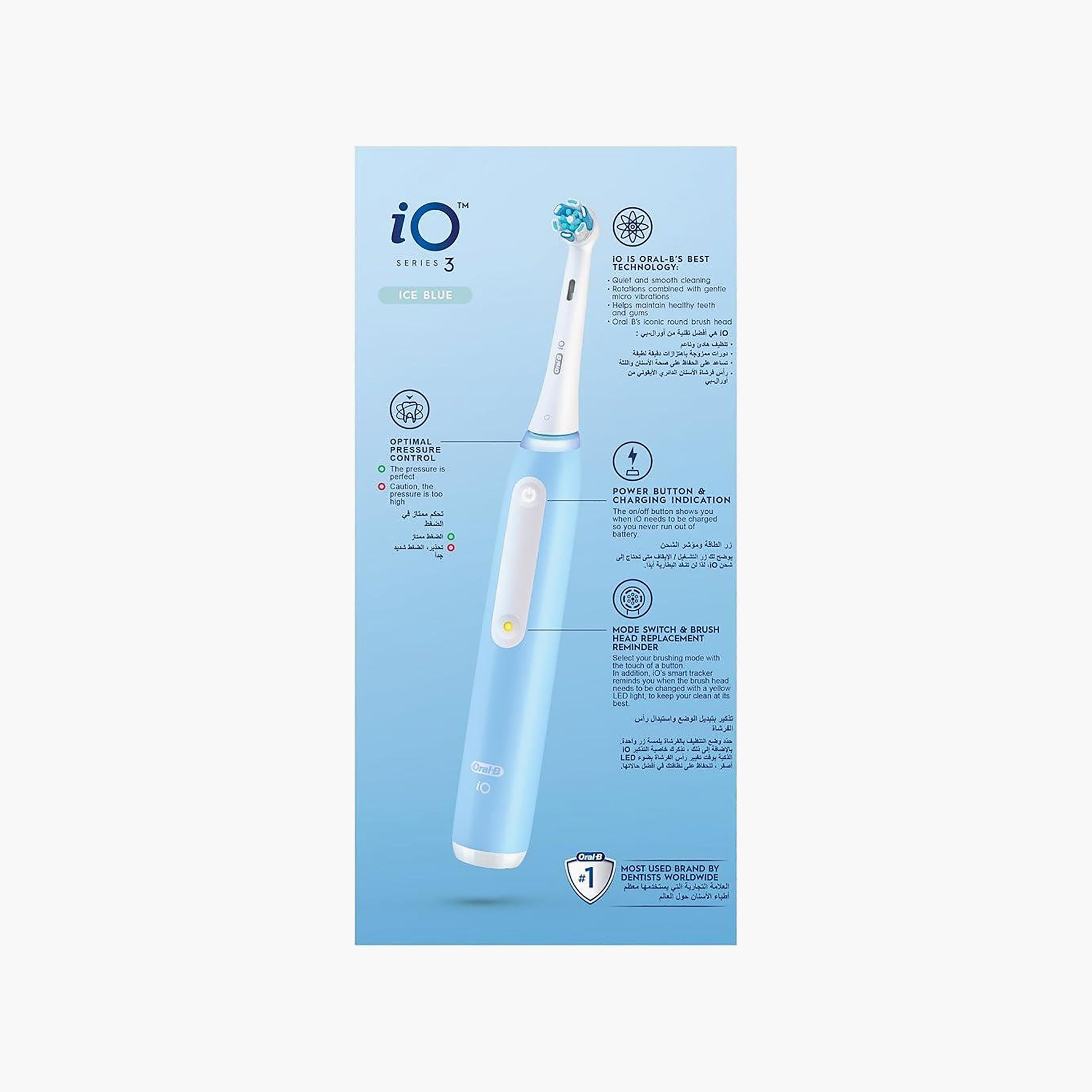 Oral-B iO3 Series 3 Rechargeable Electric Toothbrush Blue | IOG3.1A6.0-beautyandpersonalcare-babycare-teethanddentalcare-image-4