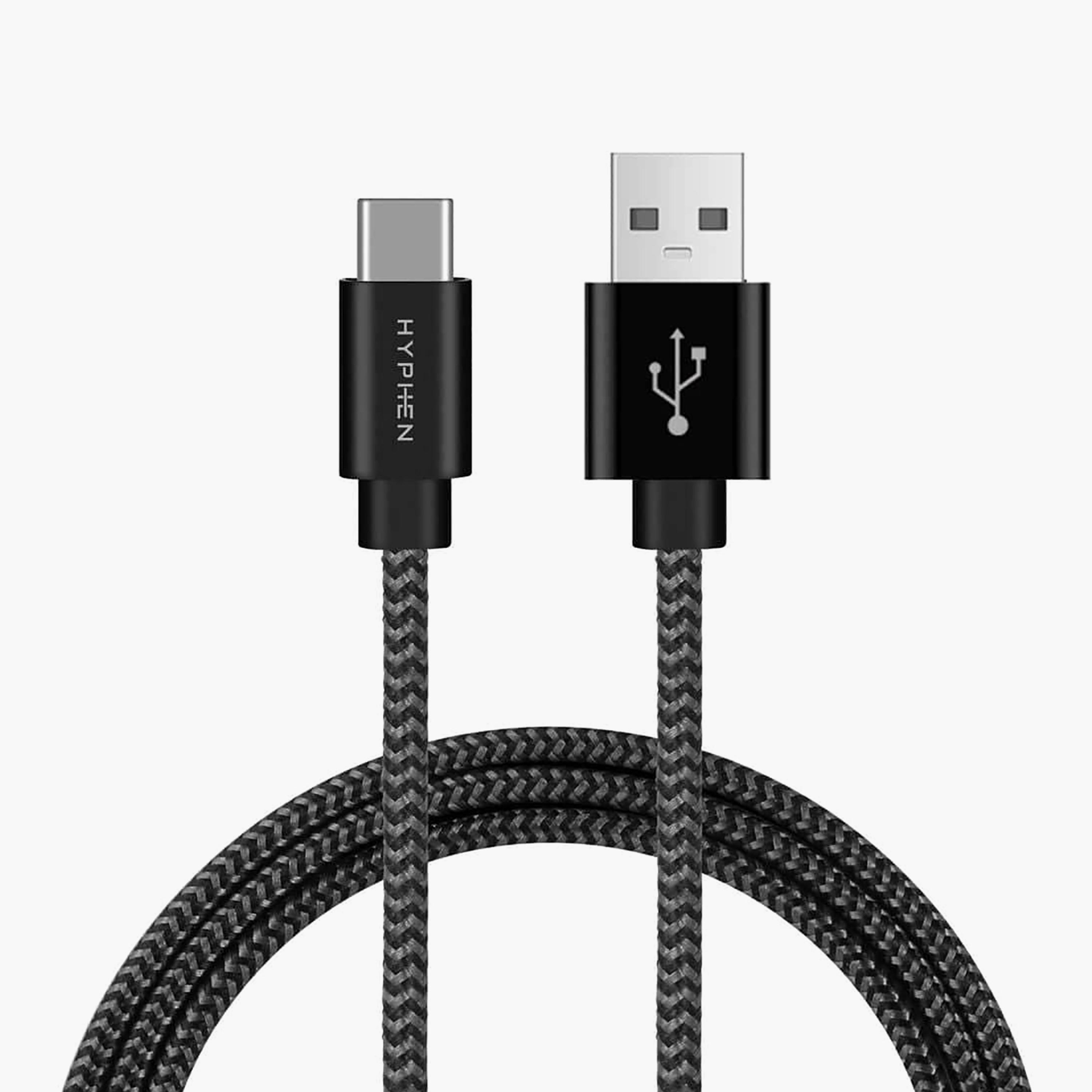 كابل هايفن شحن سريع من USB 3.0 إلى USB-C بطول 1 متر، أسود من هايفن | HCB-UTYC11833-electronics-accessories-mobileaccesories-image-1