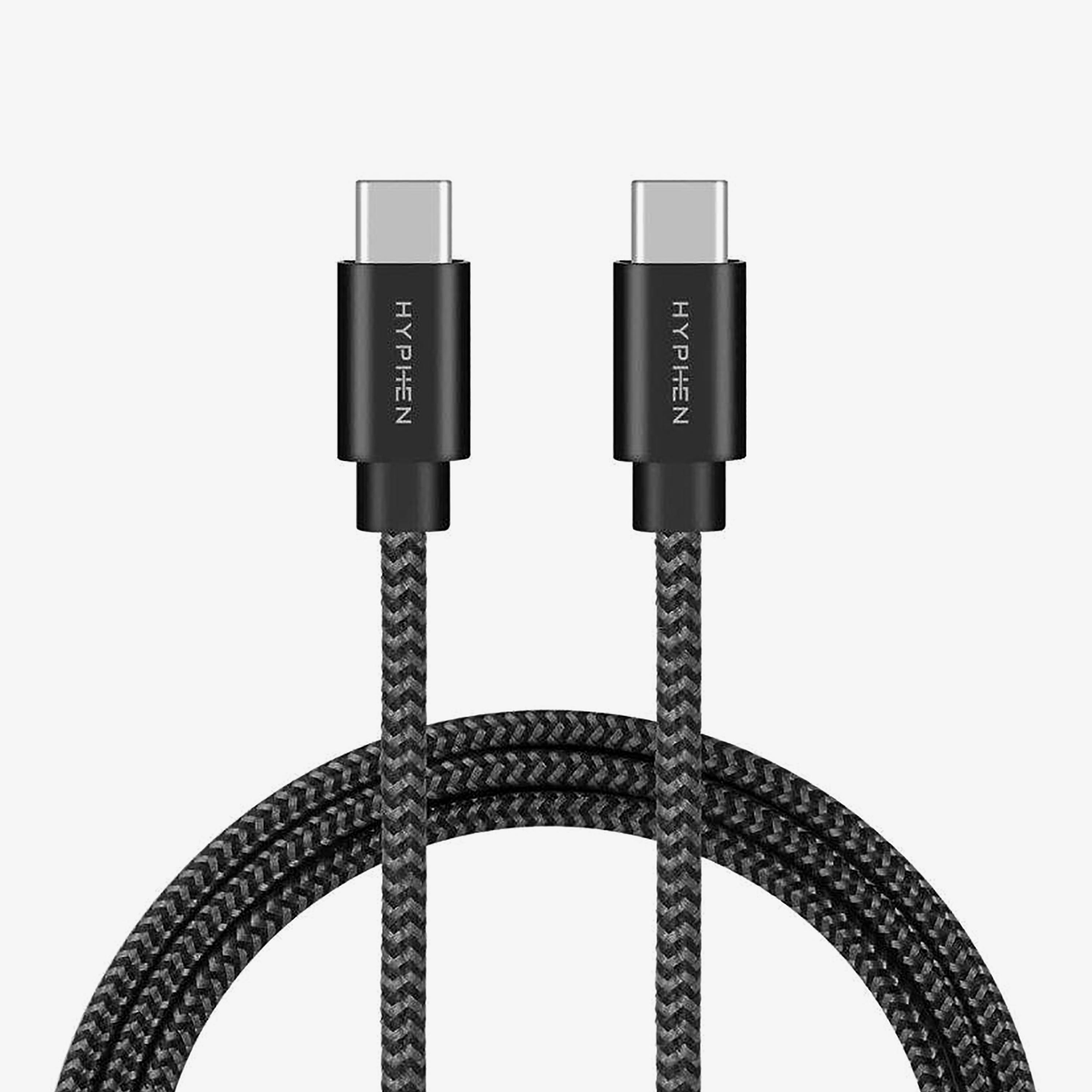 Hyphen USB-C to USB-C Fast Charging Cable 2m Black | HCB-C260W1789-electronics-accessories-mobileaccesories-image-1
