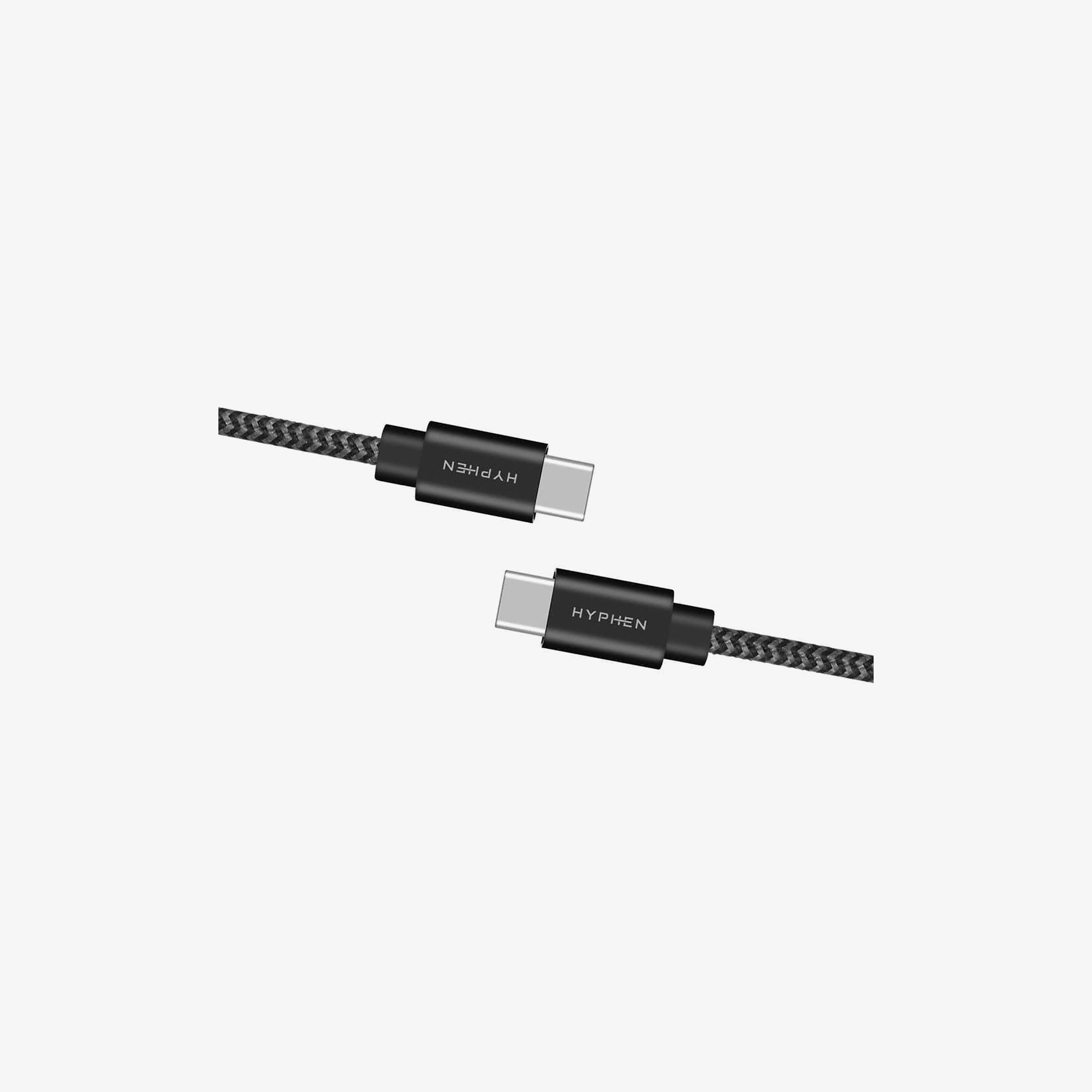 Hyphen USB-C to USB-C Fast Charging Cable 2m Black | HCB-C260W1789-electronics-accessories-mobileaccesories-image-3