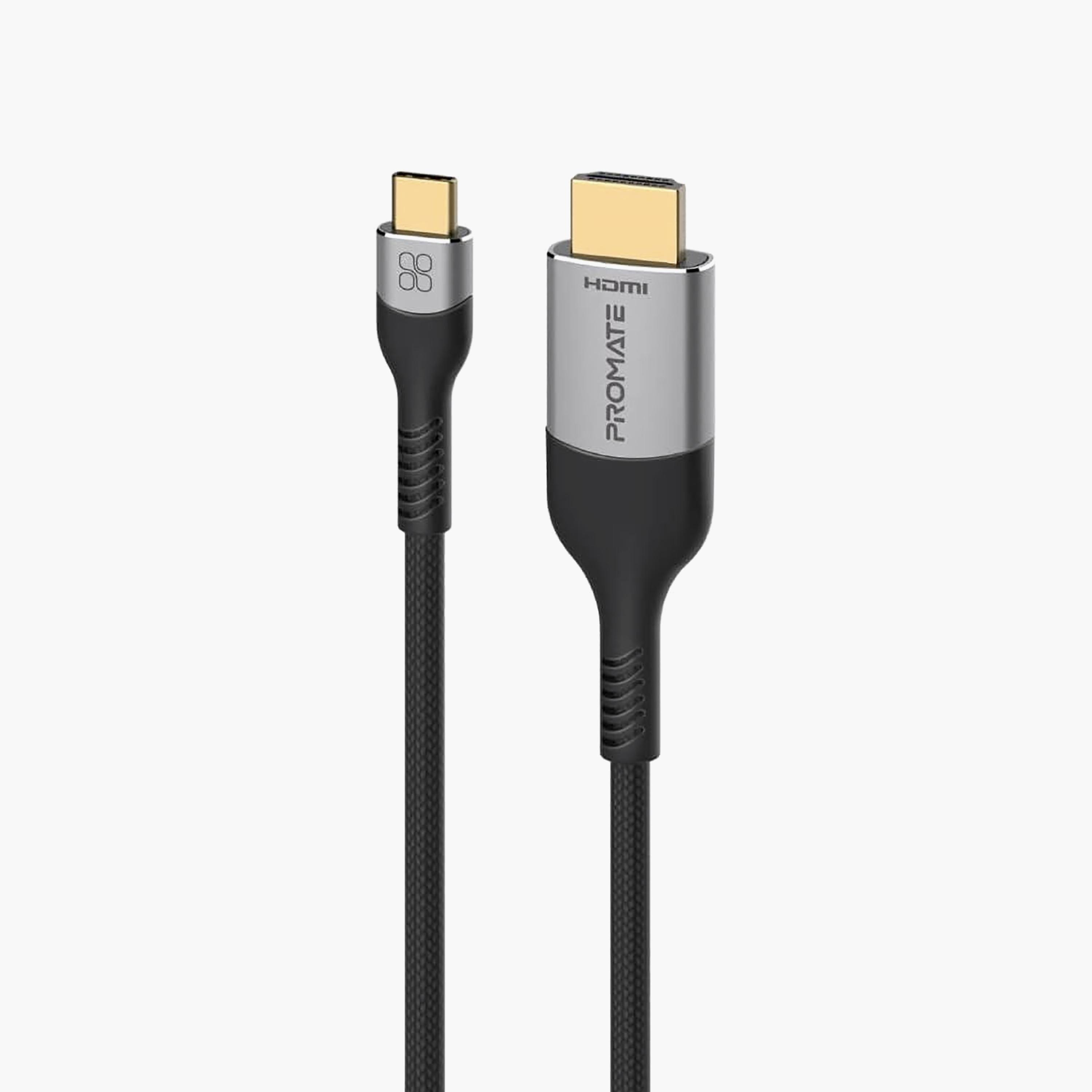 Promate Type-C to HDMI Cable 1.8m Black | MEDIACORD-8K-electronics-accessories-computeraccesories-image-1