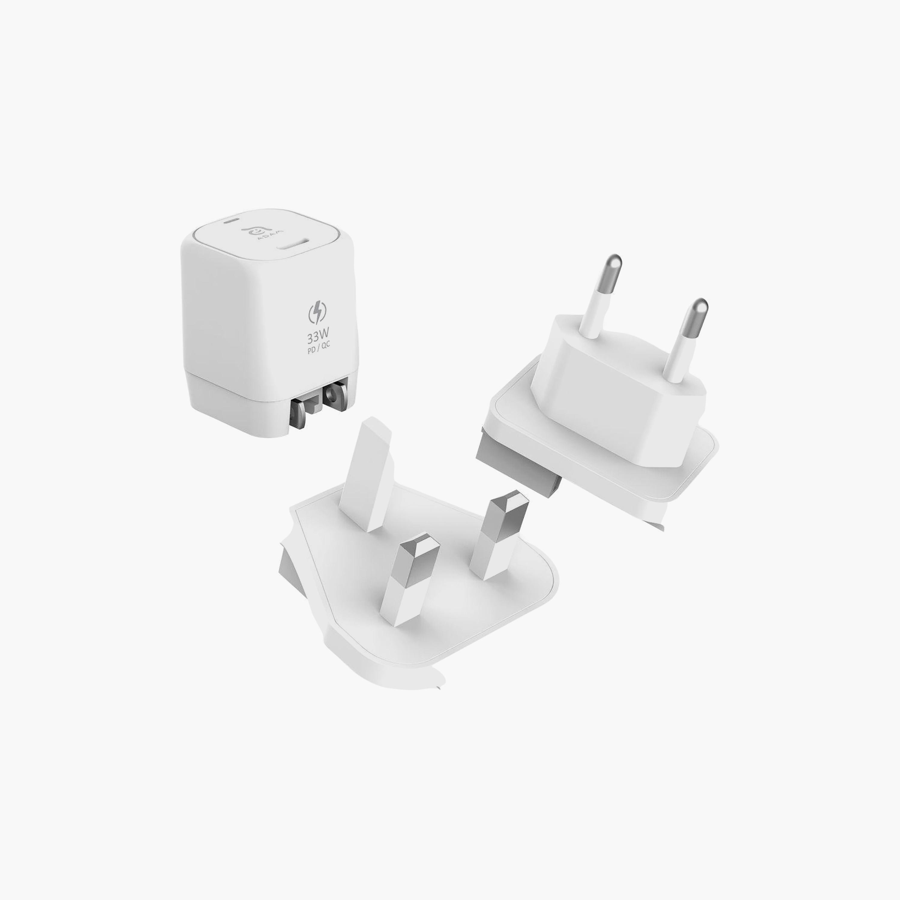 شاحن جداري مدمج آدم إيلمنتس أومنيا P3 بمنفذ USB-C وقوة 33 واط باللون الأبيض | APAADP3WH-electronics-accessories-mobileaccesories-image-1