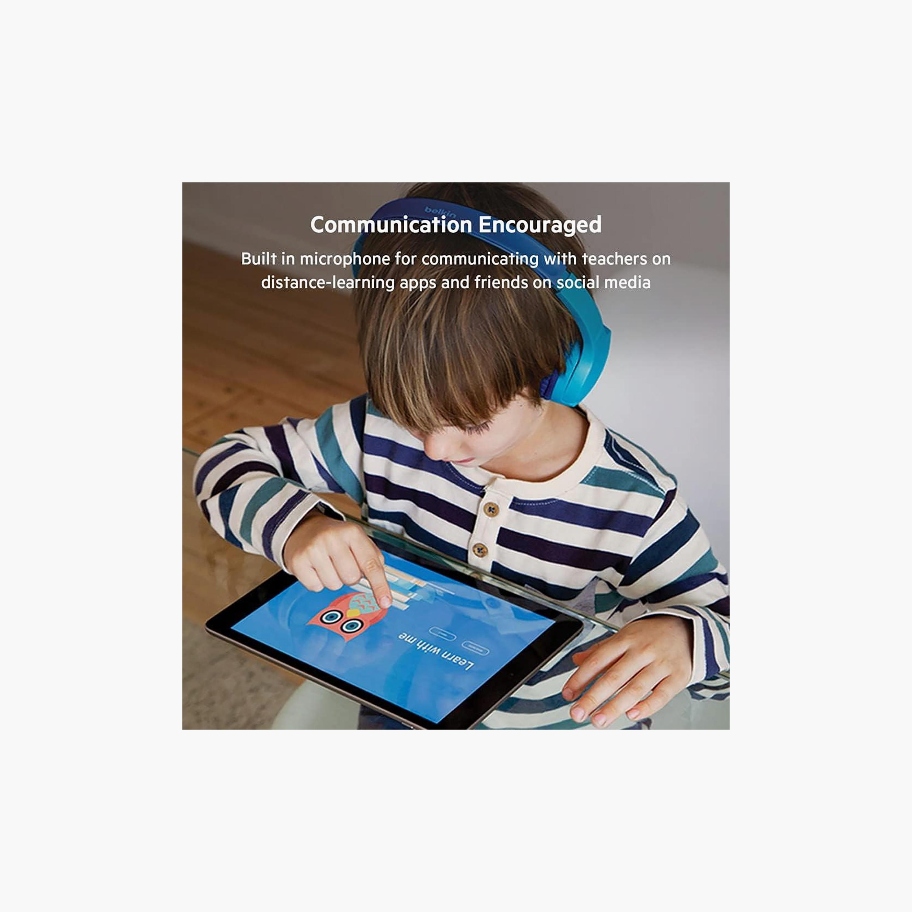سماعات رأس لاسلكية بيلكن ساوند فورم ميني للأطفال مع ميكروفون مدمج من بيلكن-electronics-headphonesandearphones-image-3