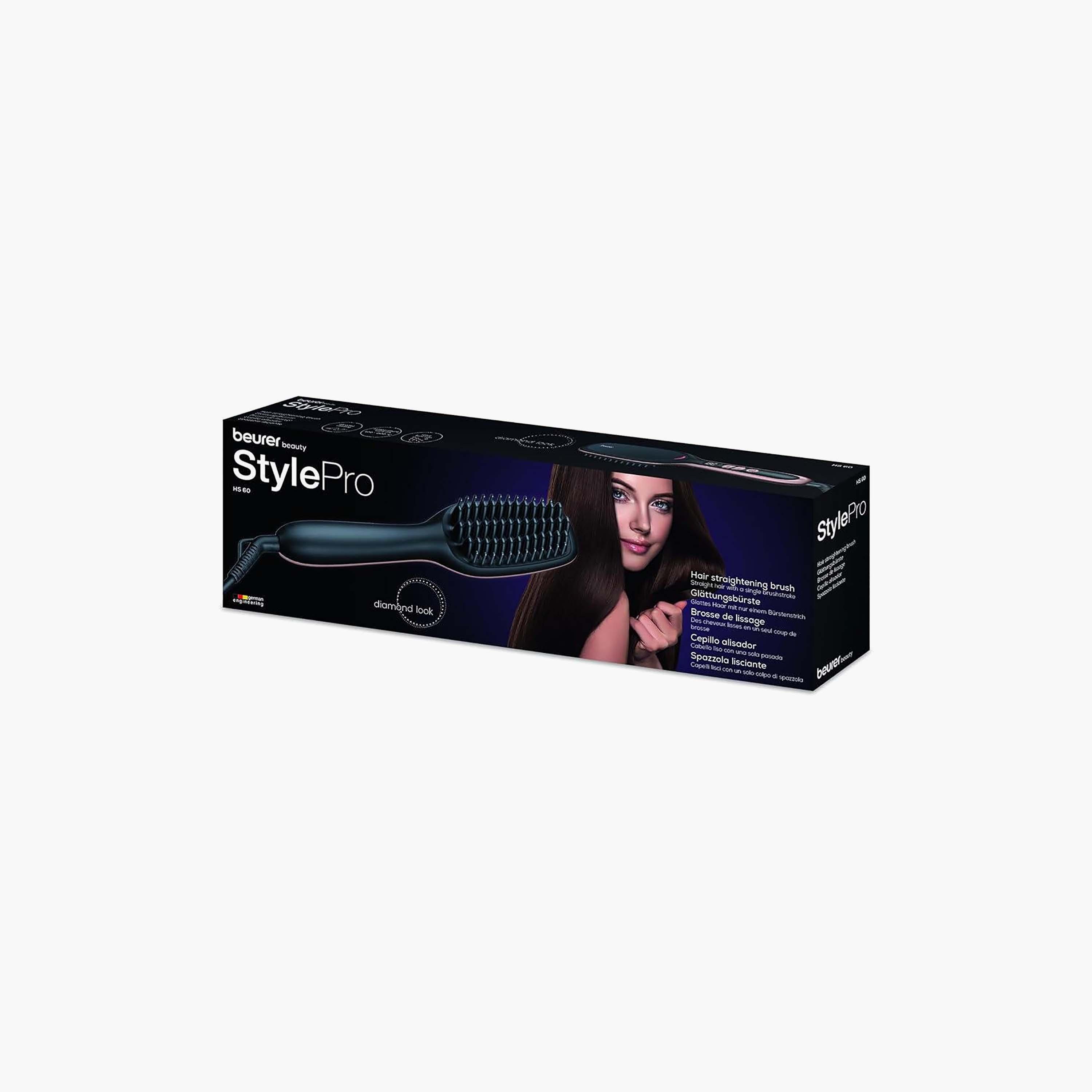 Beurer Style Pro Hair Straightening Brush with Ion Technology Black | HS60-beautyandpersonalcare-appliances-hairstylingtools-image-3