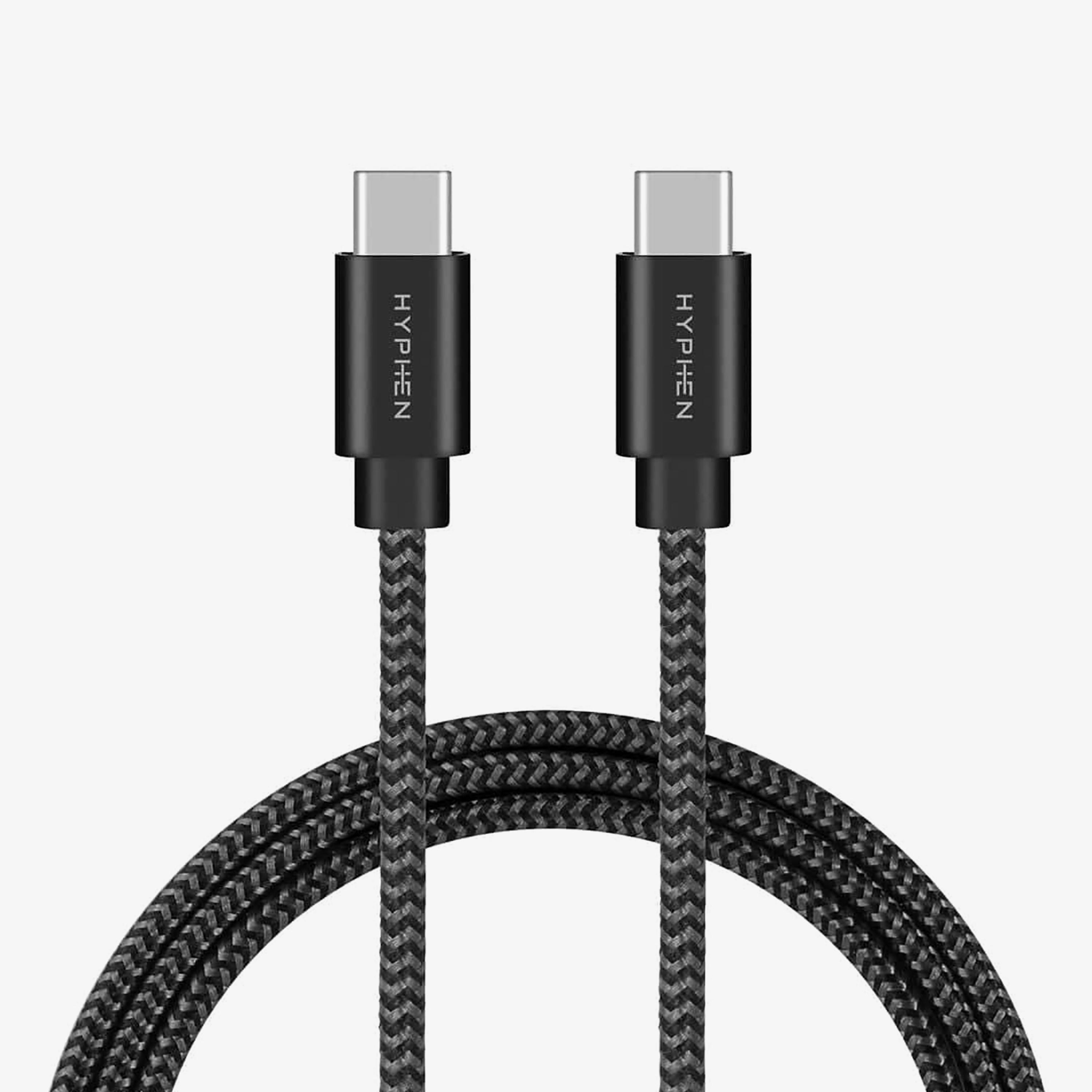 كابل هايفن شحن سريع من USB-C إلى USB-C بطول 1 متر، أسود من هايفن | HCB-C1100W1796-electronics-accessories-mobileaccesories-image-1
