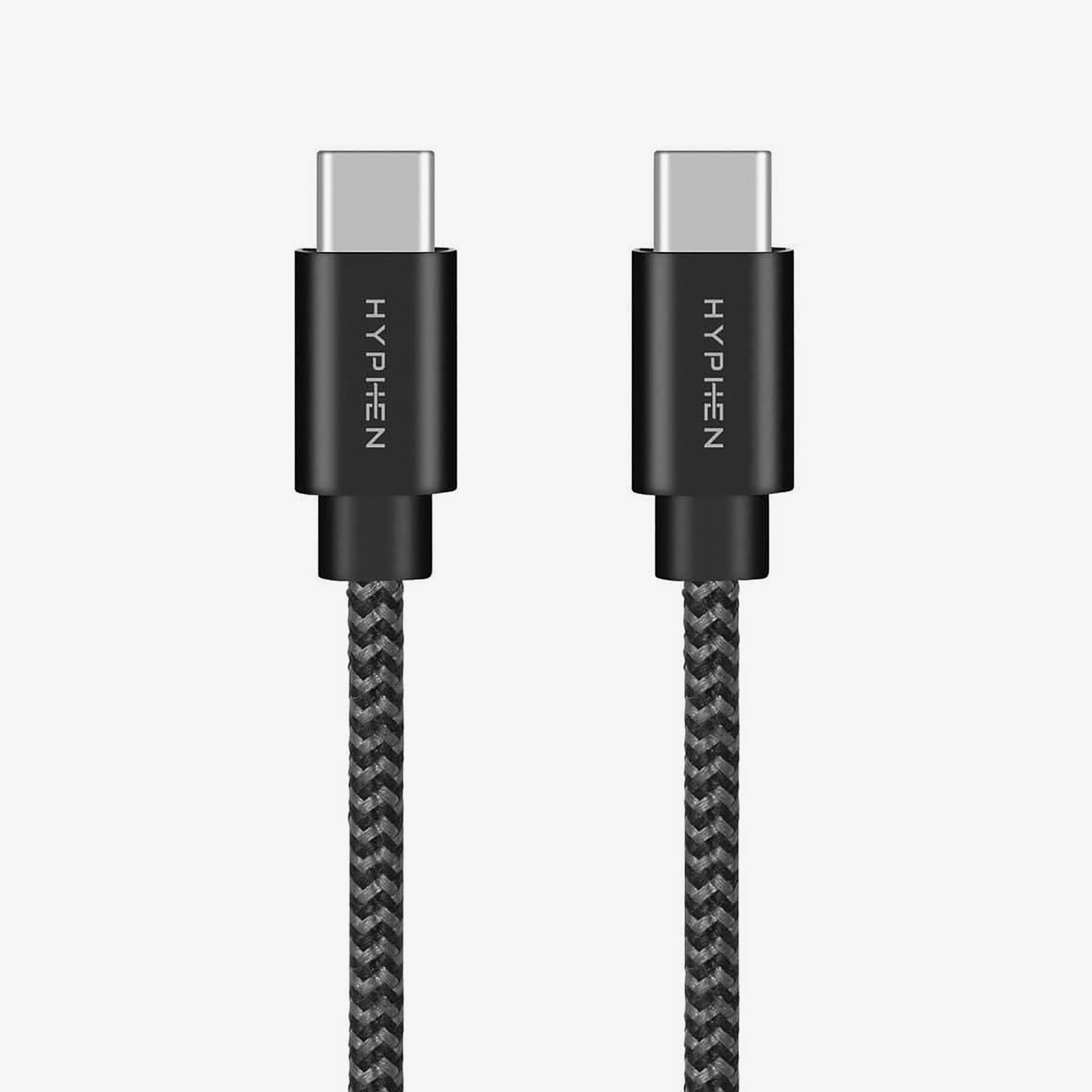 Hyphen USB-C to USB-C Fast Charging Cable 1m Black | HCB-C1100W1796-electronics-accessories-mobileaccesories-image-2