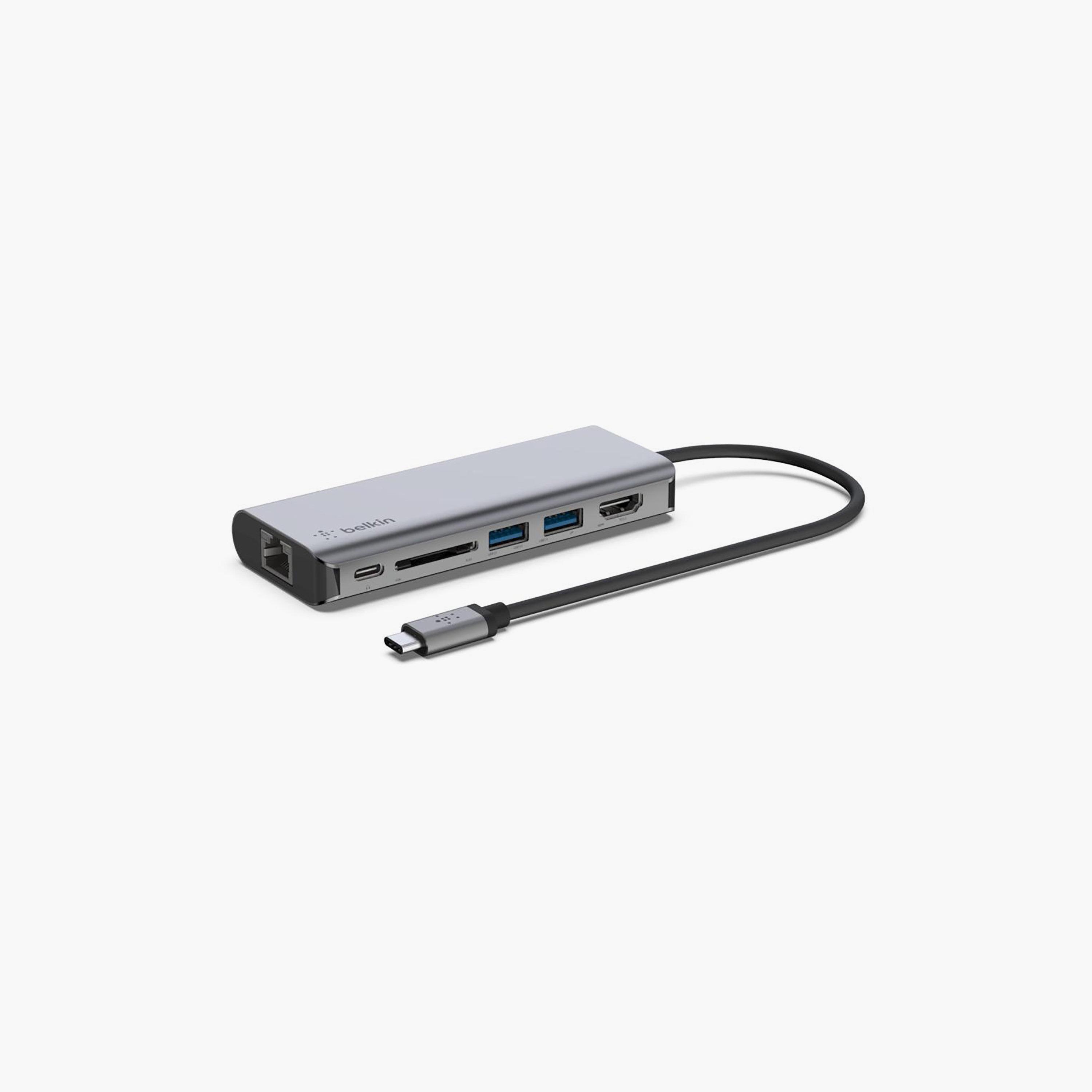 موزع بيلكن 6 في 1 متعدد المنافذ بمنفذ USB-C من بيلكن | BKN-AVC008BTSGY-electronics-accessories-computeraccesories-image-1
