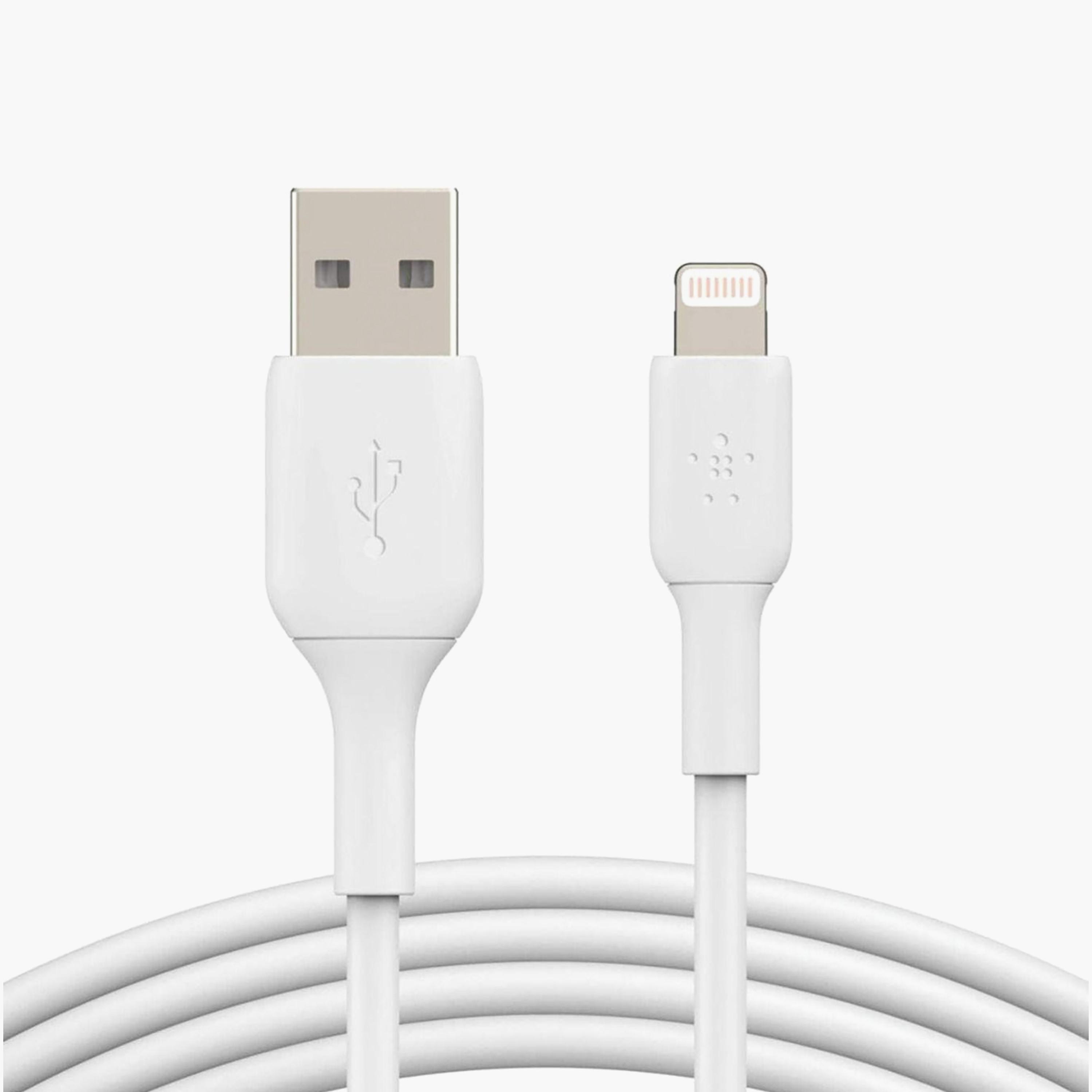 Belkin Boost Charge PVC 1m Lightning to USB 2.0 Type-A Cable White | BKN-CAA001BT1MWH-electronics-accessories-mobileaccesories-image-1