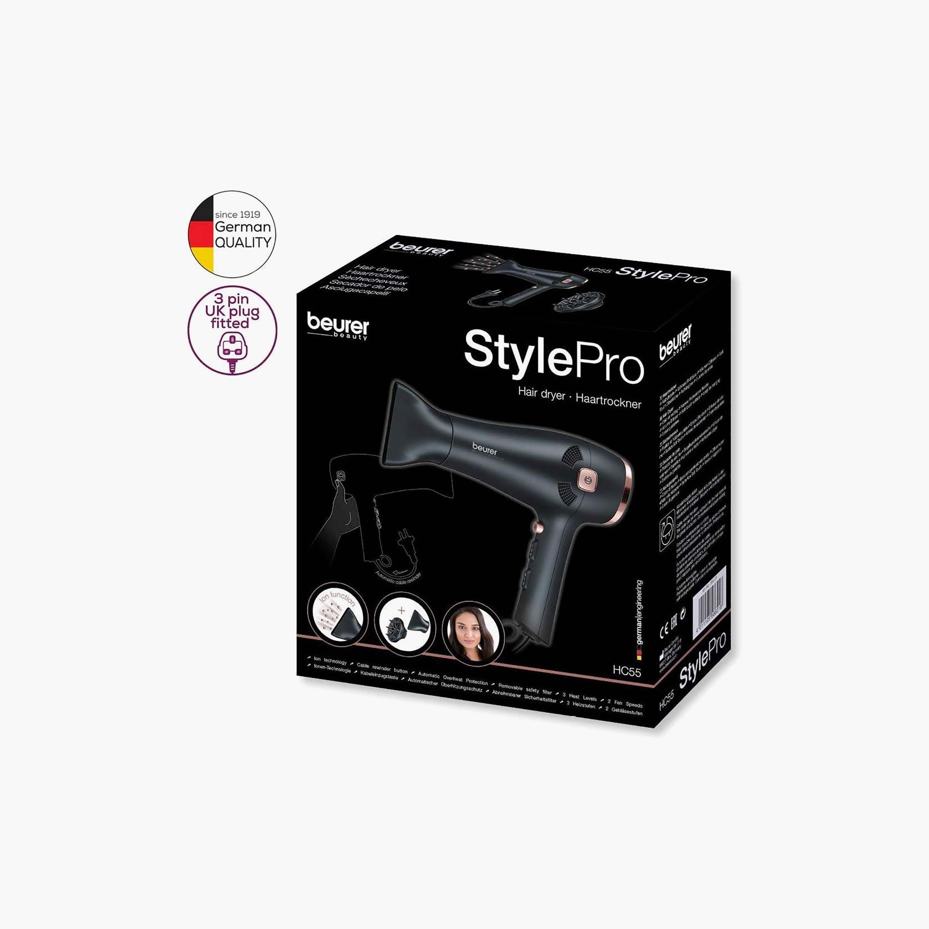 Beurer Hair Dryer 2000W Black | HC 55-beautyandpersonalcare-appliances-hairstylingtools-hairdryers-image-2