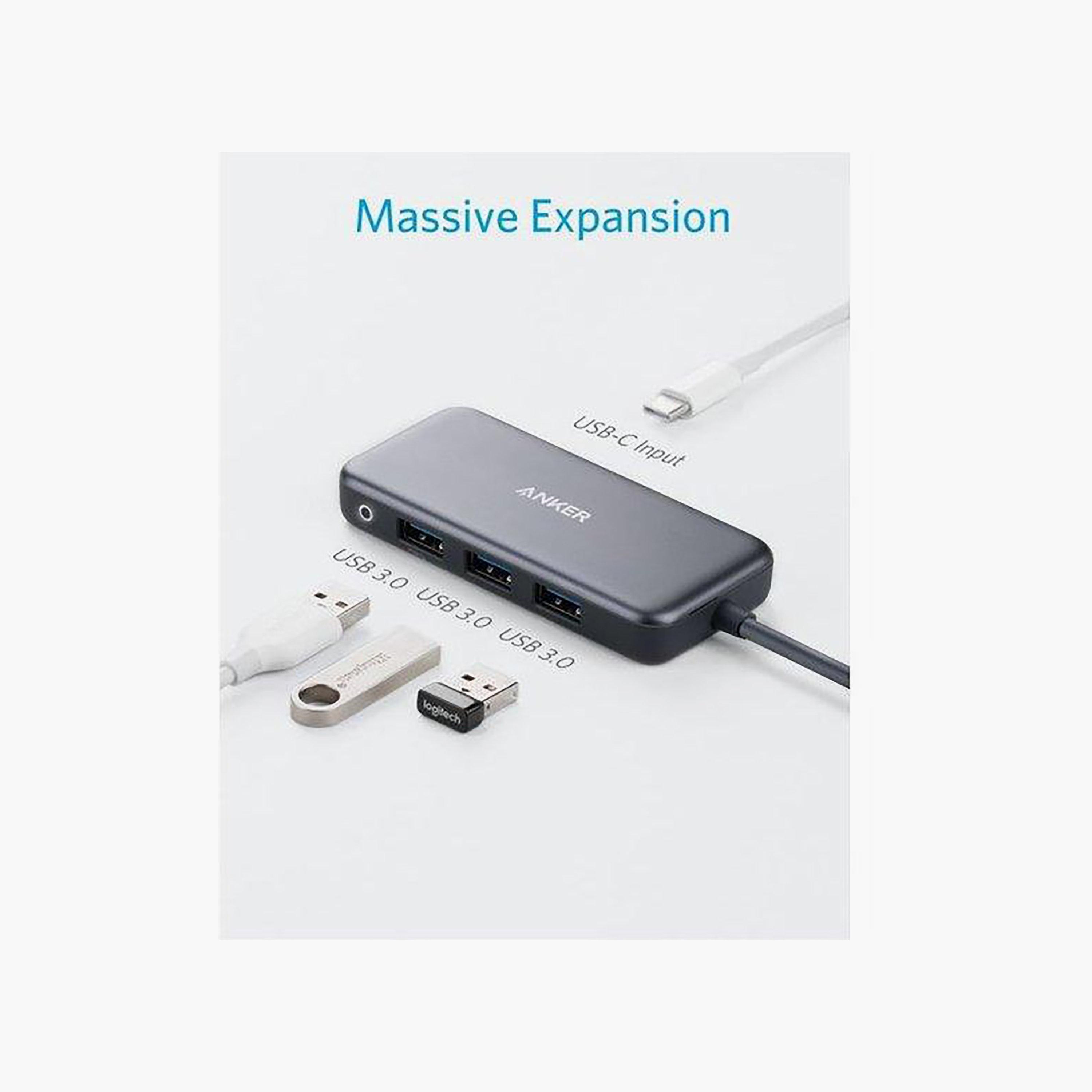 شاحن أنكر "باورهاب" بريميوم 4 في 1 بمنفذ USB-C، رمادي من أنكر | A8321HA1-electronics-accessories-computeraccesories-image-2