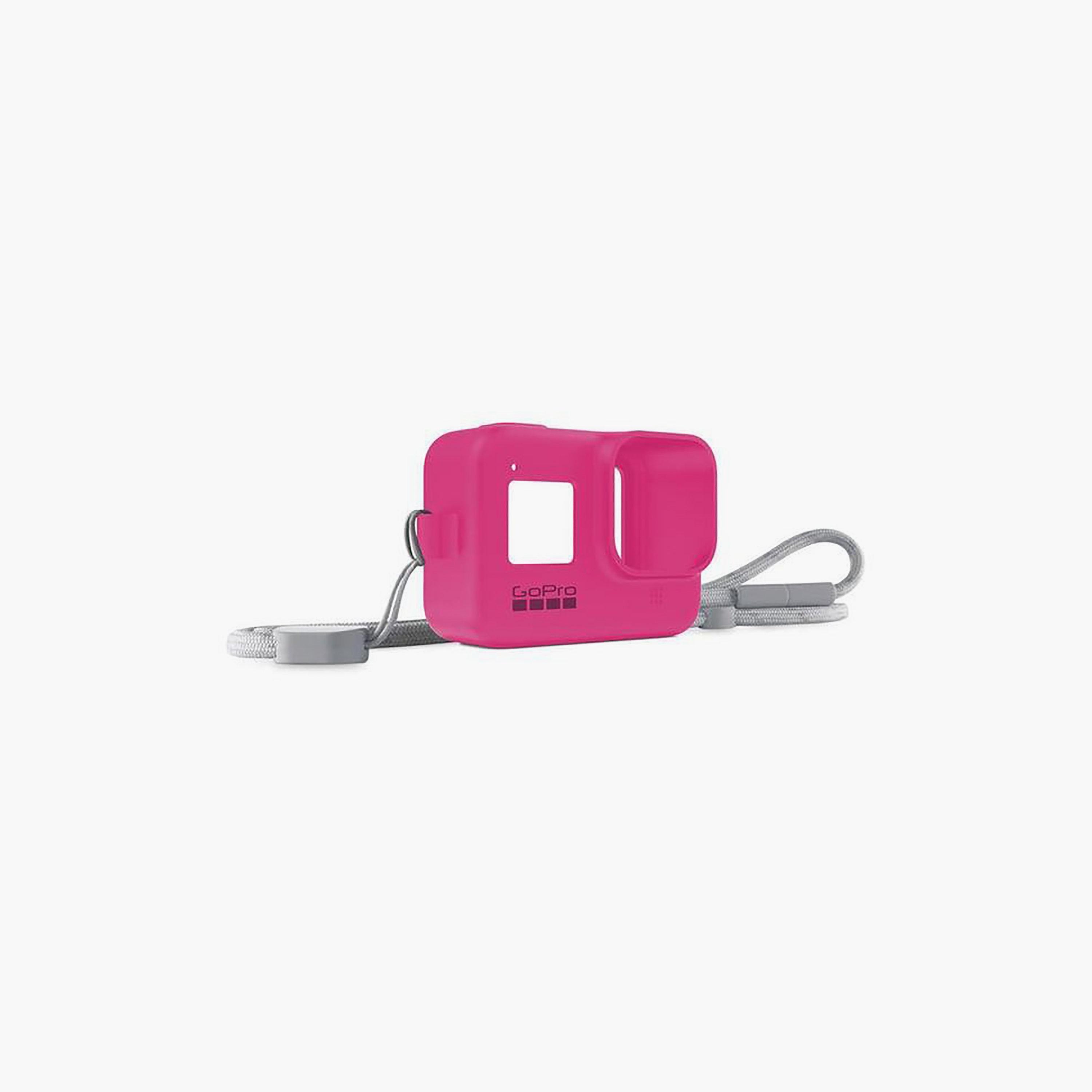 Go Pro Silicone Sleeve with Adjustable Lanyard for HERO8 Electric Pink | G02AJSST-007-electronics-camera-image-2