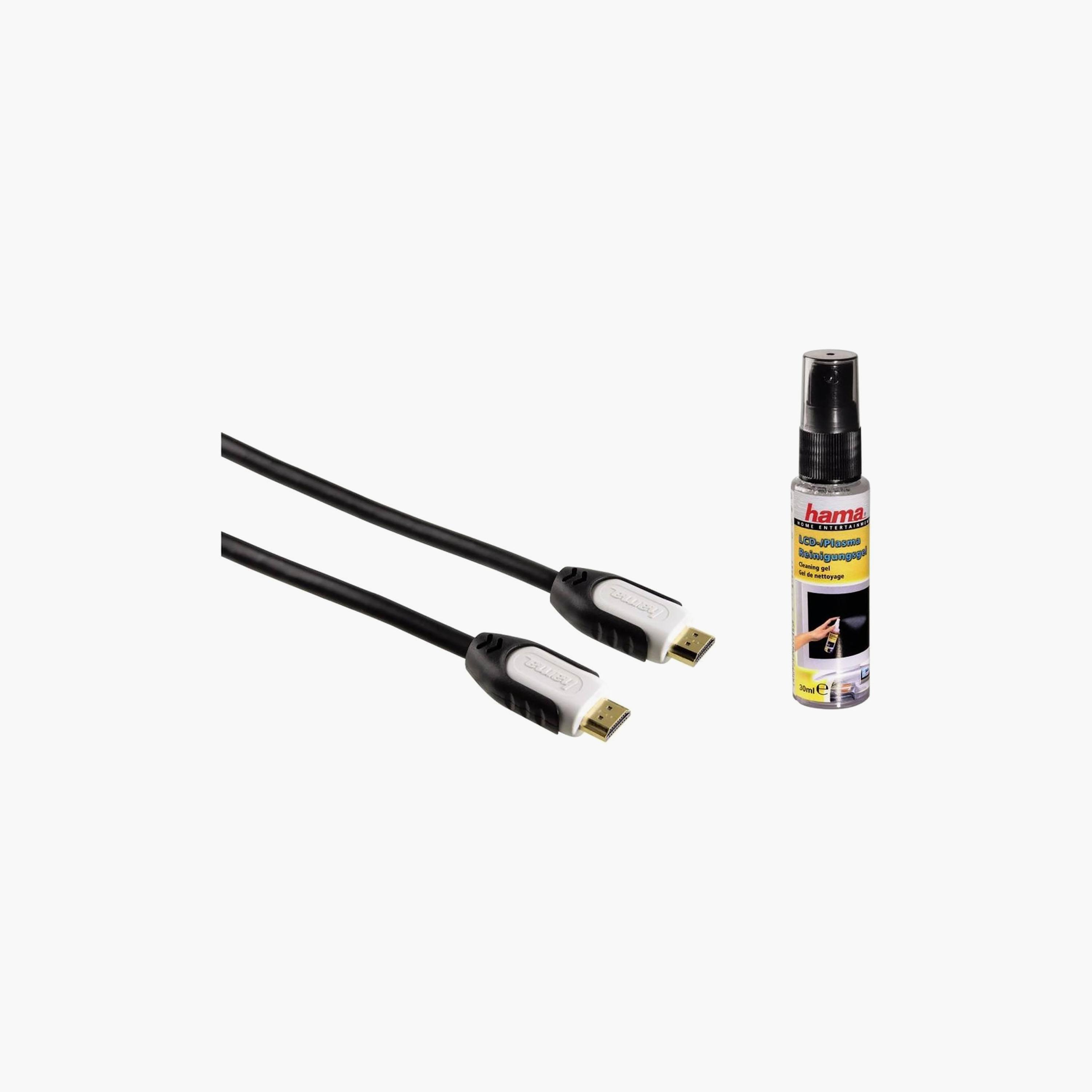 Hama High Speed HDMI Cable 1.5M with LCD Plasma Cleaning Gel | 56595-electronics-accessories-computeraccesories-image-1