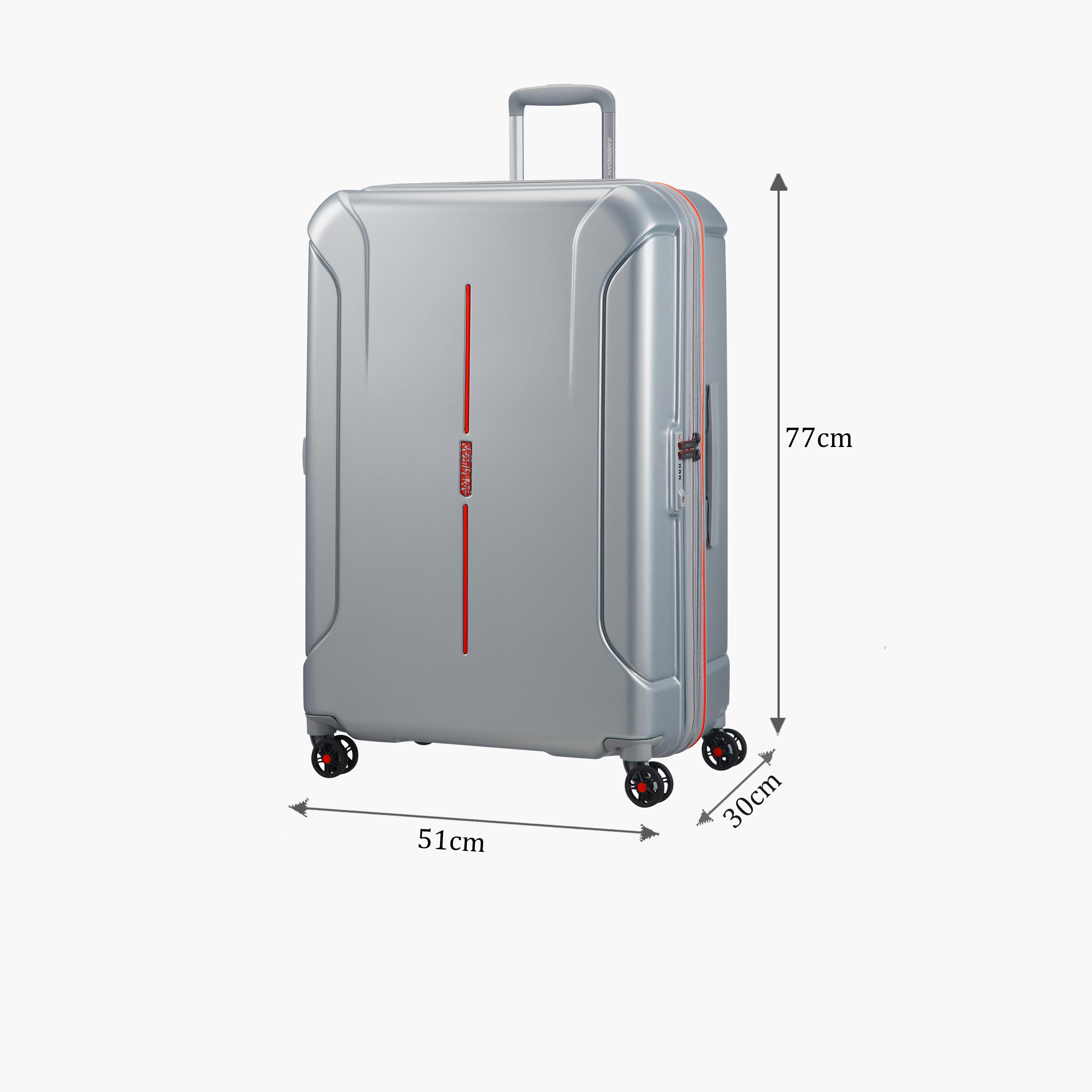 American Tourister Technum 77 CM Medium Check-in Polycarbonate with ABS Hard-Sided 4-Wheeler Spinner Trolley Bag with TSA Lock-travel-luggagesandbags-luggage-image-2