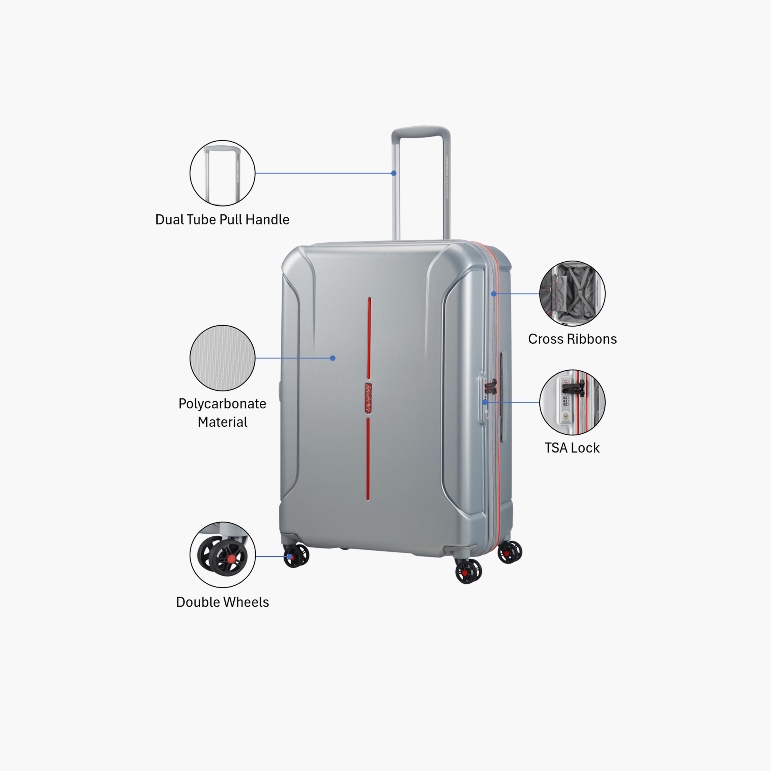 American Tourister Technum 77 CM Medium Check-in Polycarbonate with ABS Hard-Sided 4-Wheeler Spinner Trolley Bag with TSA Lock-travel-luggagesandbags-luggage-image-3