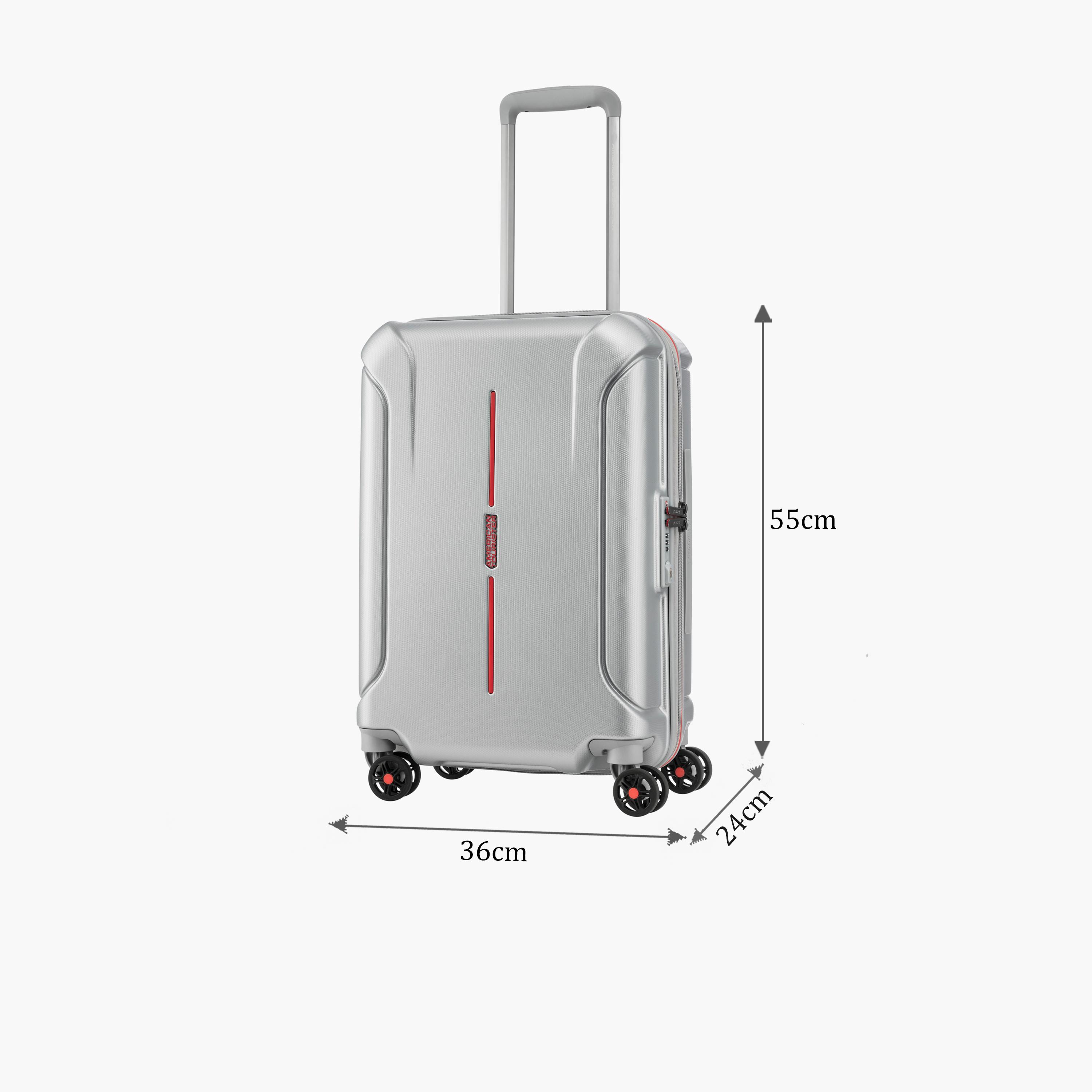 American Tourister Technum 55 CM Small Cabin Polycarbonate with ABS Hard-Sided 4-Wheeler Spinner Trolley Bag with TSA Lock-travel-luggagesandbags-luggage-image-2