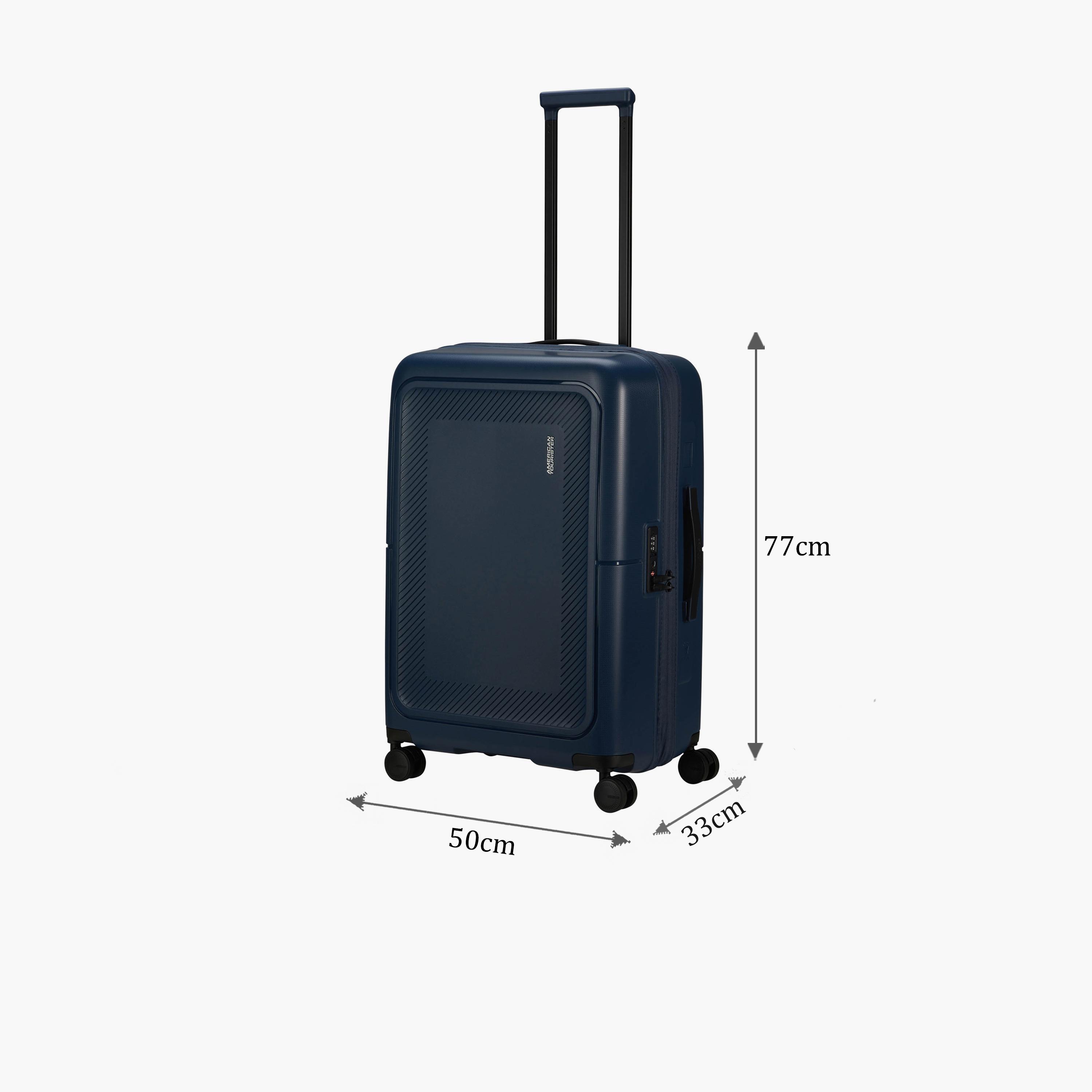 American Tourister Dash Pop 77 CM Large Check-in Polyester Hard-Sided 4-Wheeler Spinner Trolley Bag with TSA Lock-travel-luggagesandbags-luggage-image-2