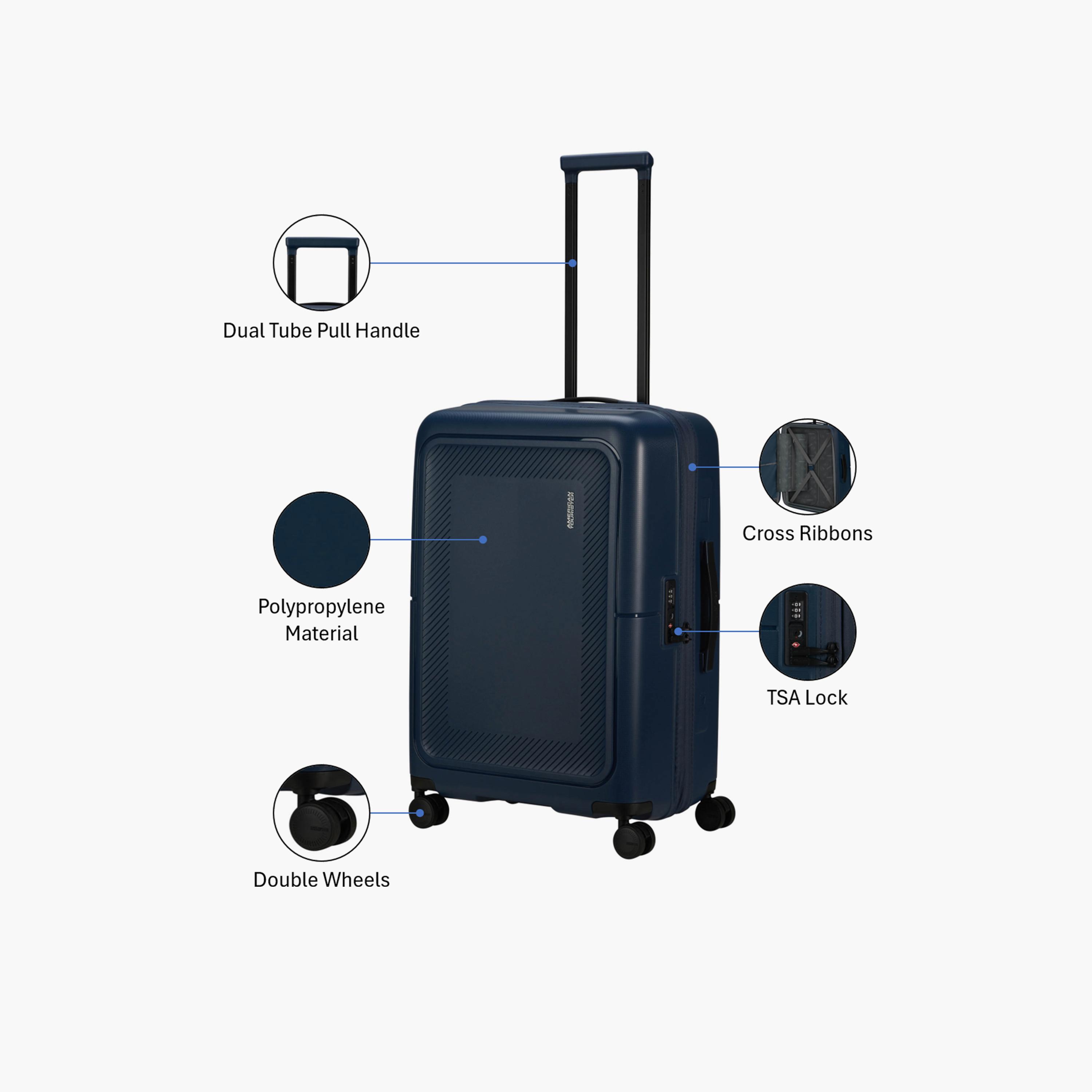 American Tourister Dash Pop 67 CM Medium Check-in Polyester Hard-Sided 4-Wheeler Spinner Trolley Bag with TSA Lock-travel-luggagesandbags-luggage-image-3