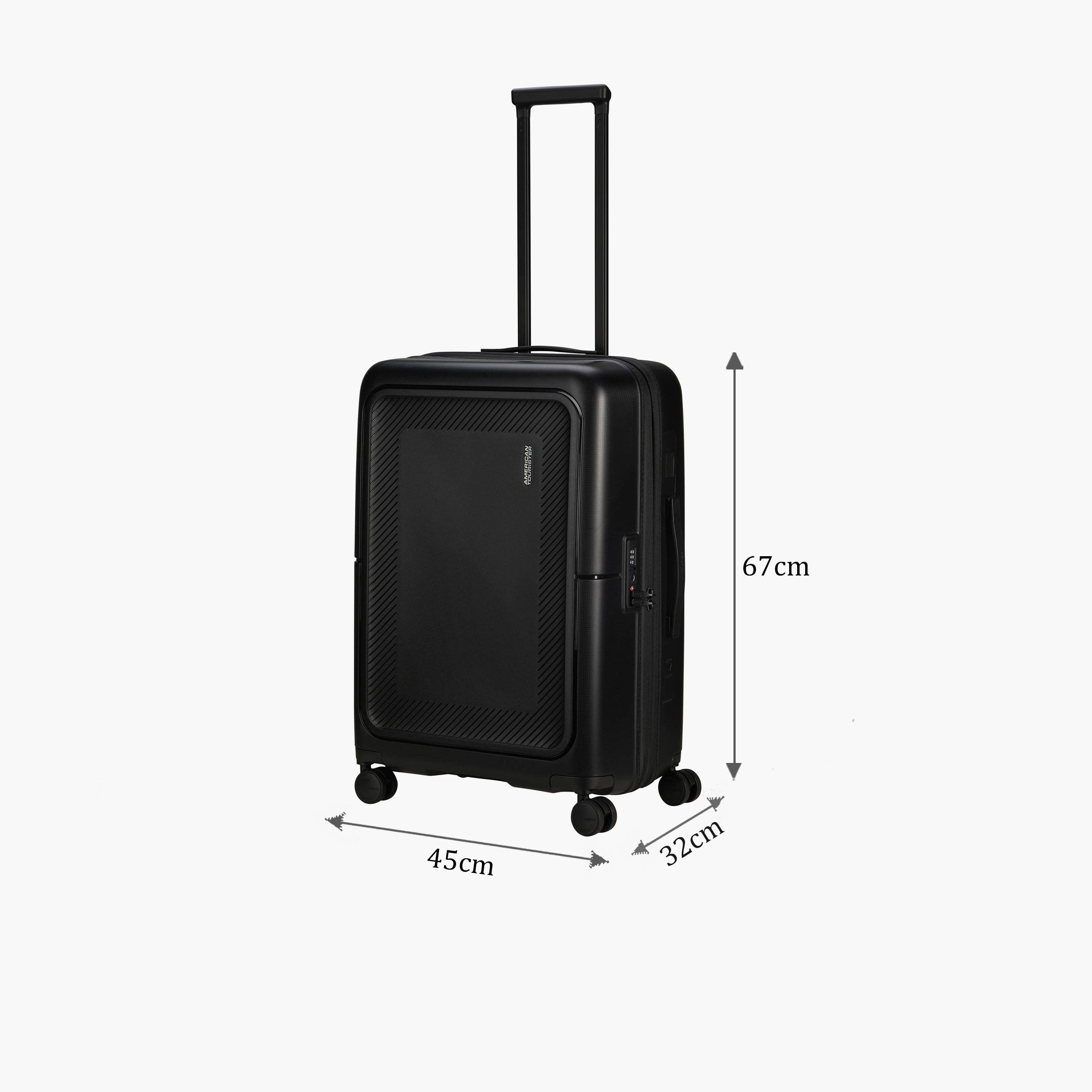 American Tourister Dash Pop 67 CM Medium Check-in Polyester Hard-Sided 4-Wheeler Spinner Trolley Bag with TSA Lock-travel-luggagesandbags-luggage-image-2