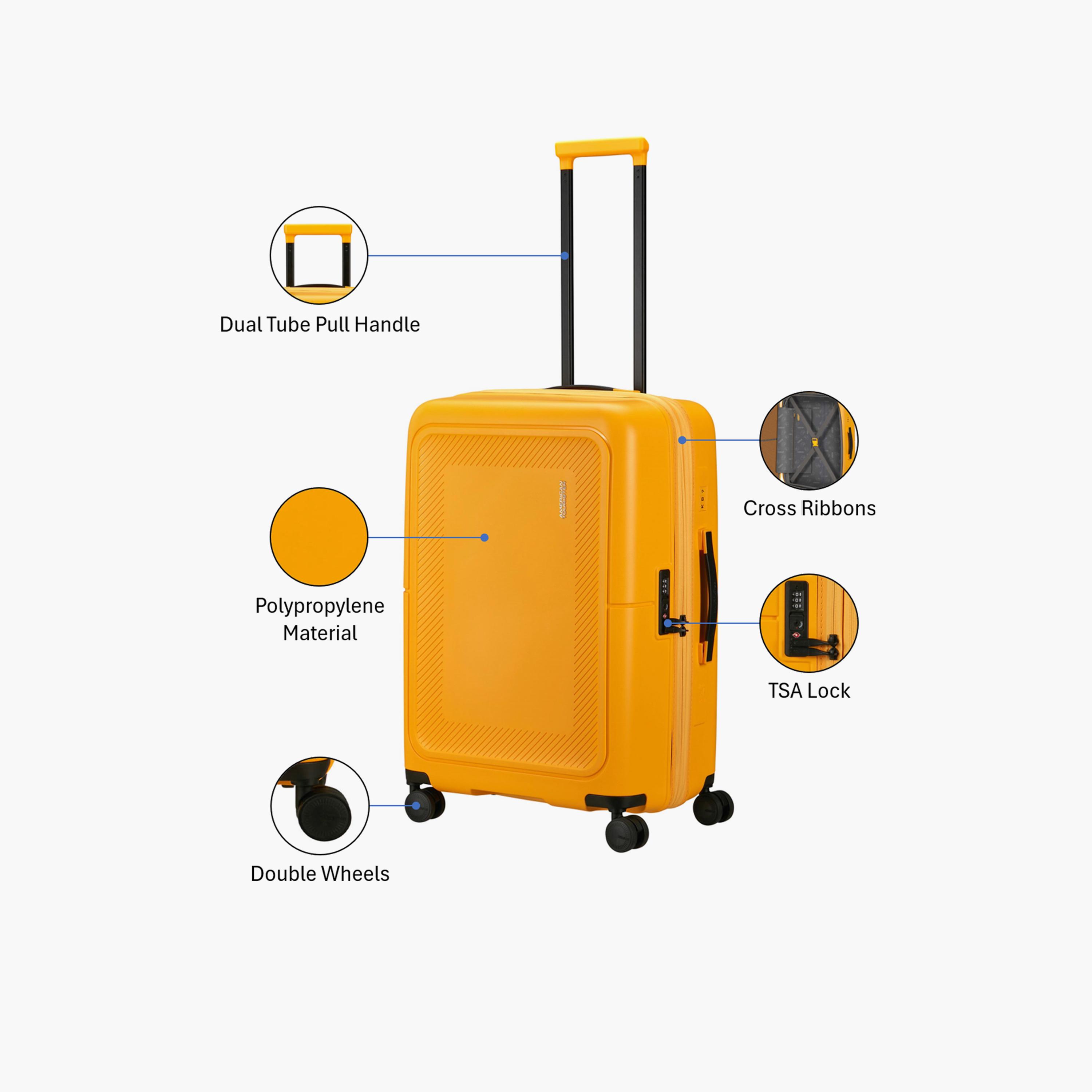 American Tourister Dash Pop 77 CM Large Check-in Polyester Hard-Sided 4-Wheeler Spinner Trolley Bag with TSA Lock-travel-luggagesandbags-luggage-image-3