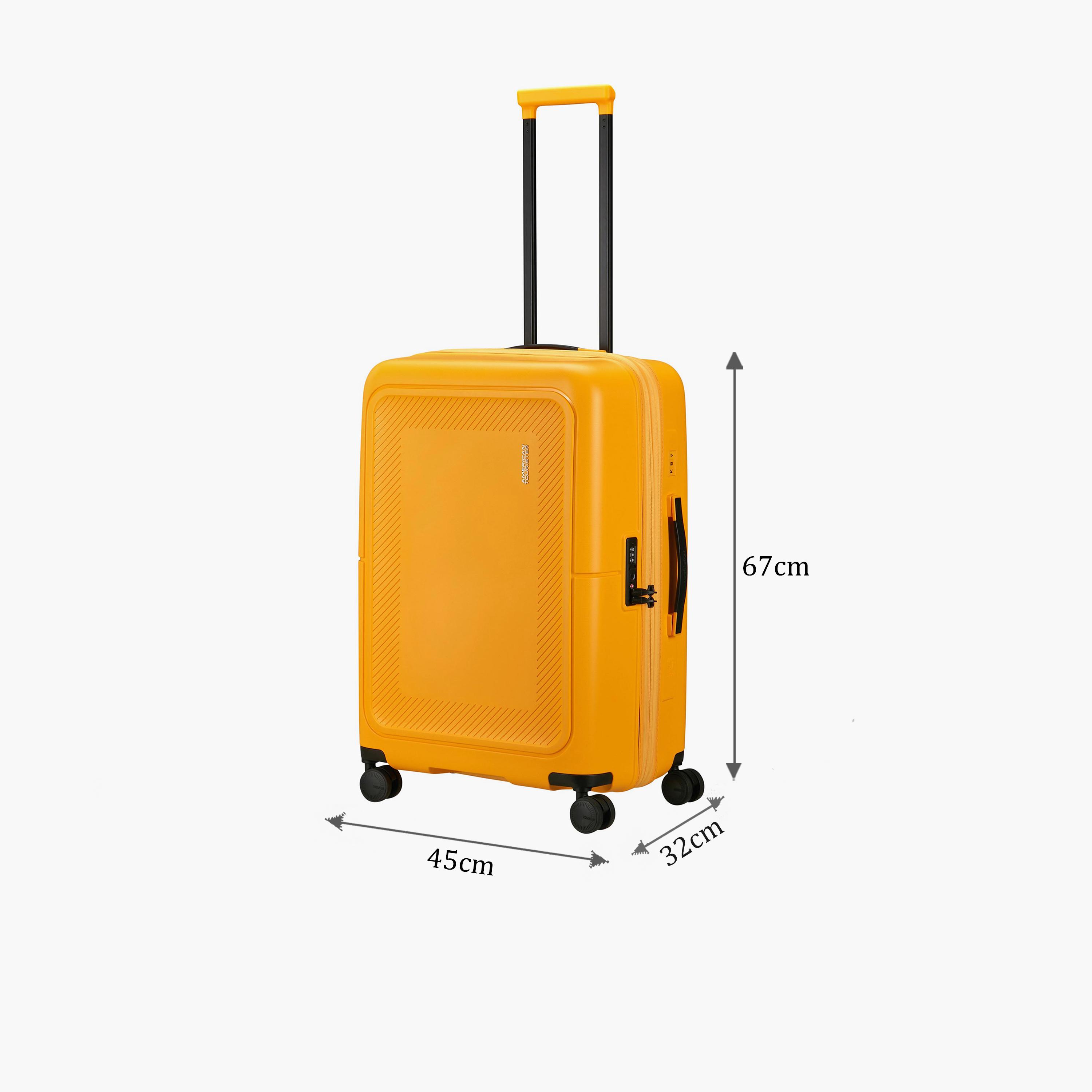 American Tourister Dash Pop 67 CM Medium Check-in Polyester Hard-Sided 4-Wheeler Spinner Trolley Bag with TSA Lock-travel-luggagesandbags-luggage-image-2