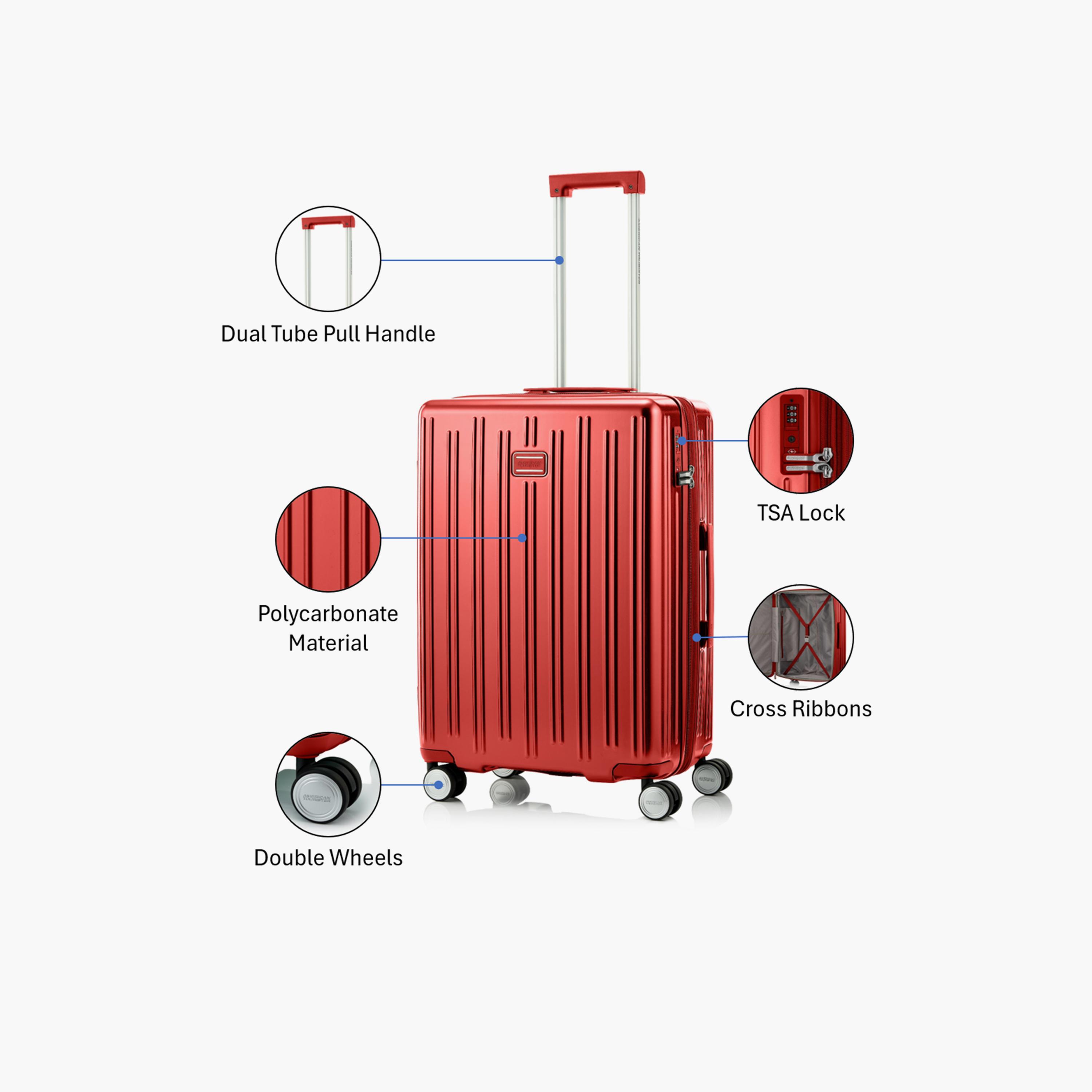American Tourister Reggio 68 CM Medium Check-in Polycarbonate with ABS Hard-Sided 4-Wheeler Spinner Trolley Bag with TSA Lock-travel-luggagesandbags-luggage-image-3