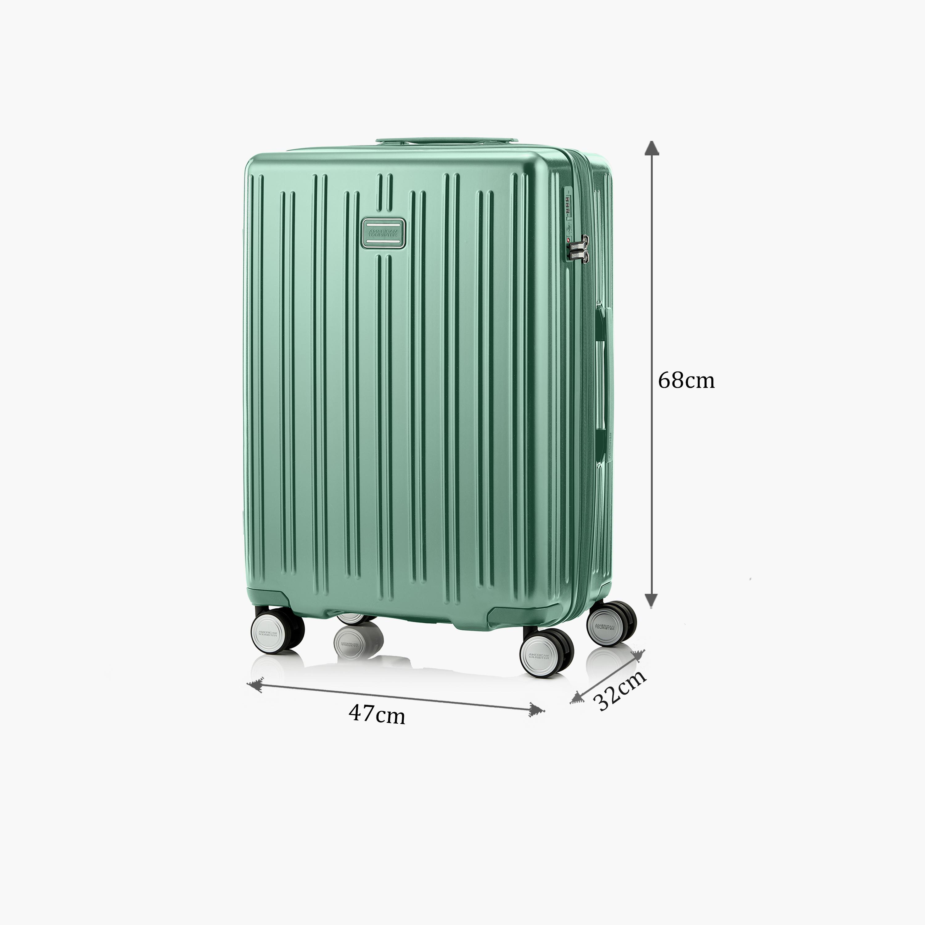 American Tourister Reggio 68 CM Medium Check-in Polycarbonate with ABS Hard-Sided 4-Wheeler Spinner Trolley Bag with TSA Lock-travel-luggagesandbags-luggage-image-2