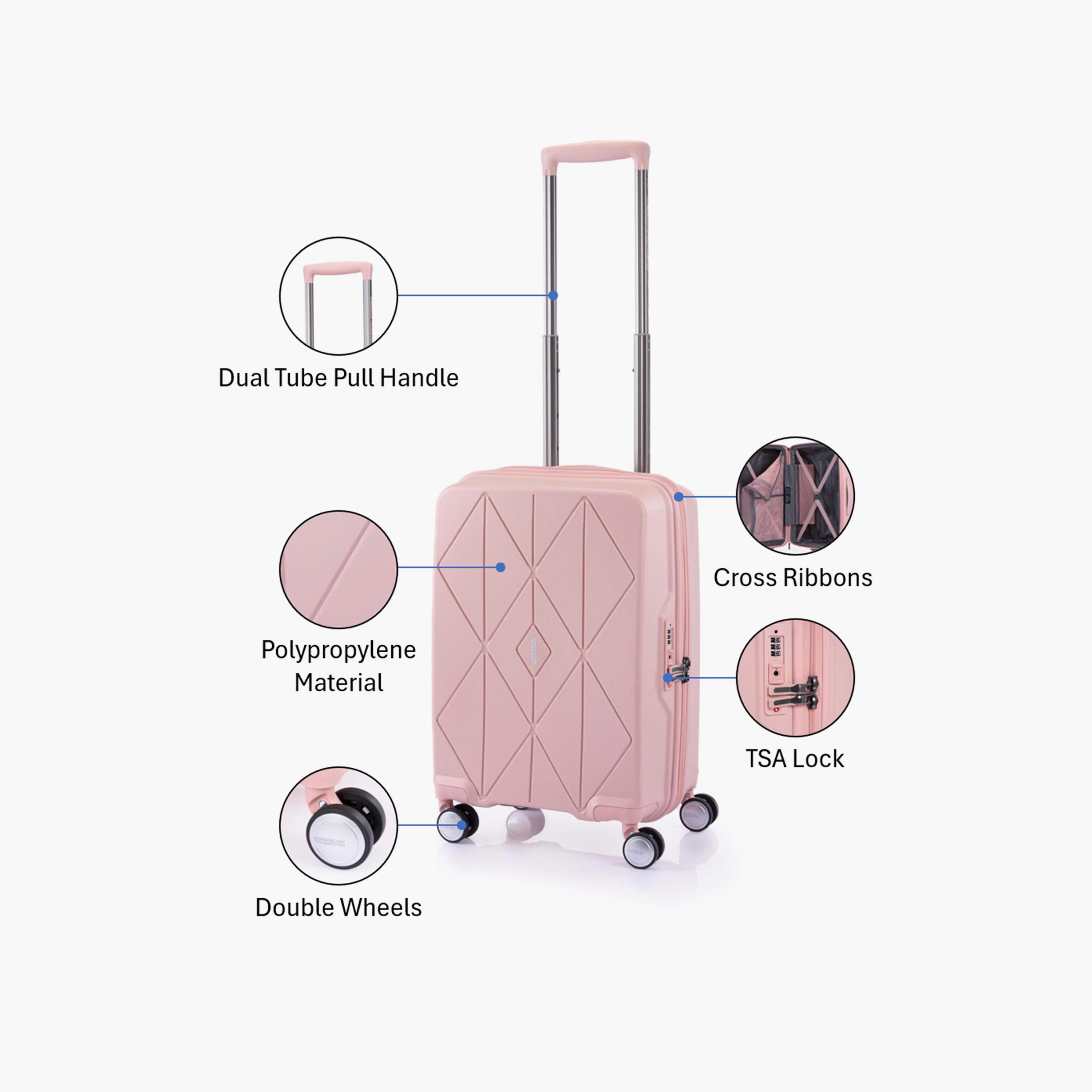 American Tourister Argyle 55 CM Small Cabin Polypropylene Hard-Sided 4-Wheeler Spinner Trolley Bag with TSA Lock-travel-luggagesandbags-luggage-image-3